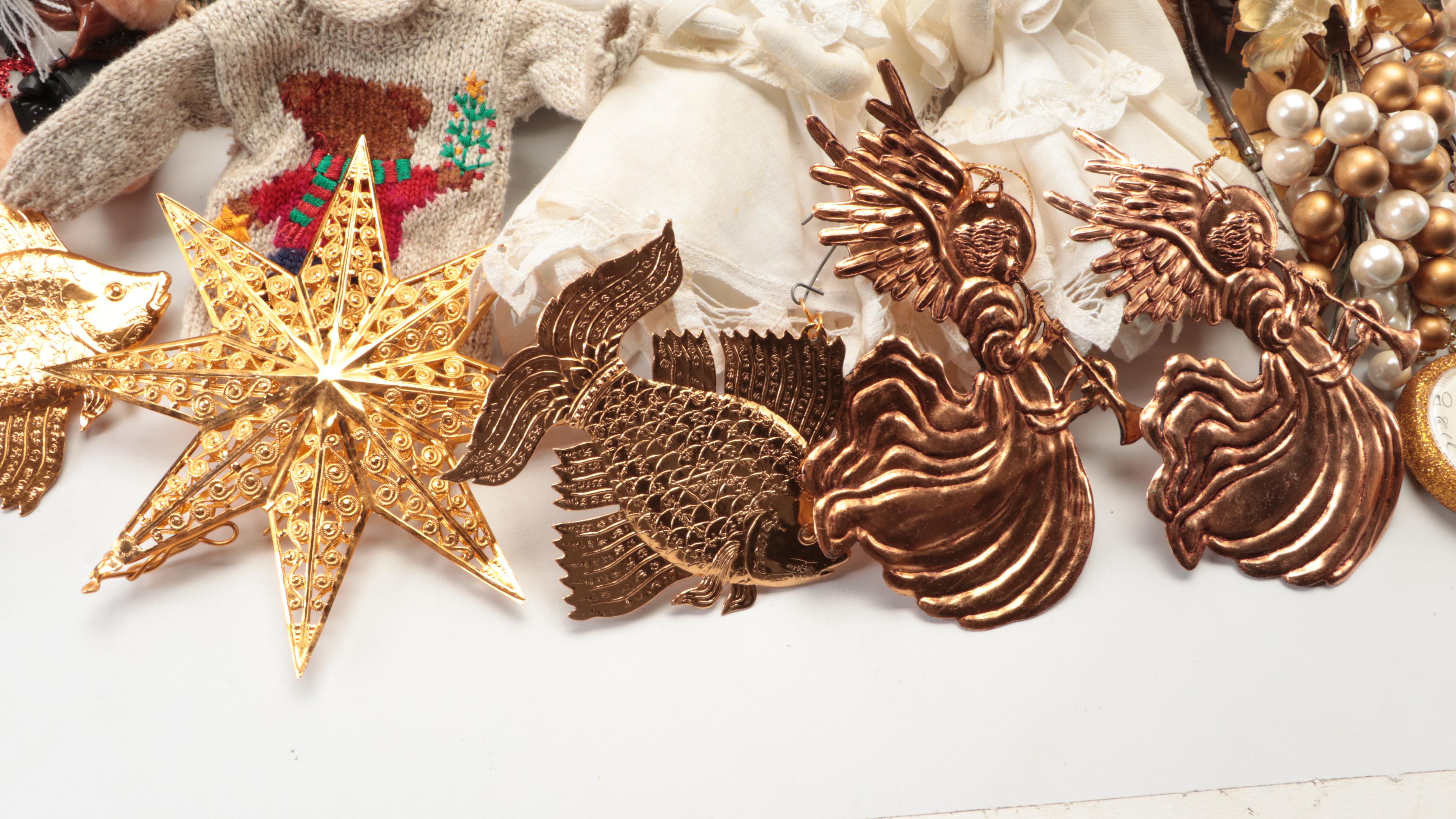 Nancy Thomas "Celebrate" Wood Plaque With More Christmas Decorations