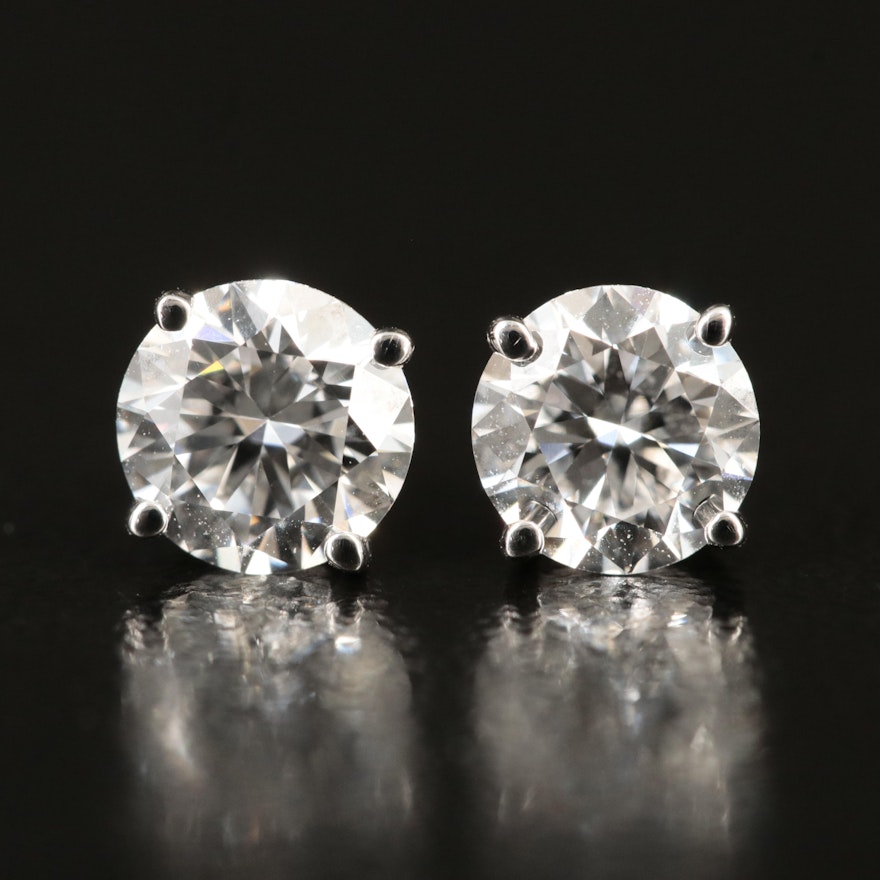 14K 1.20 CTW Lab Grown Diamond Stud Earrings