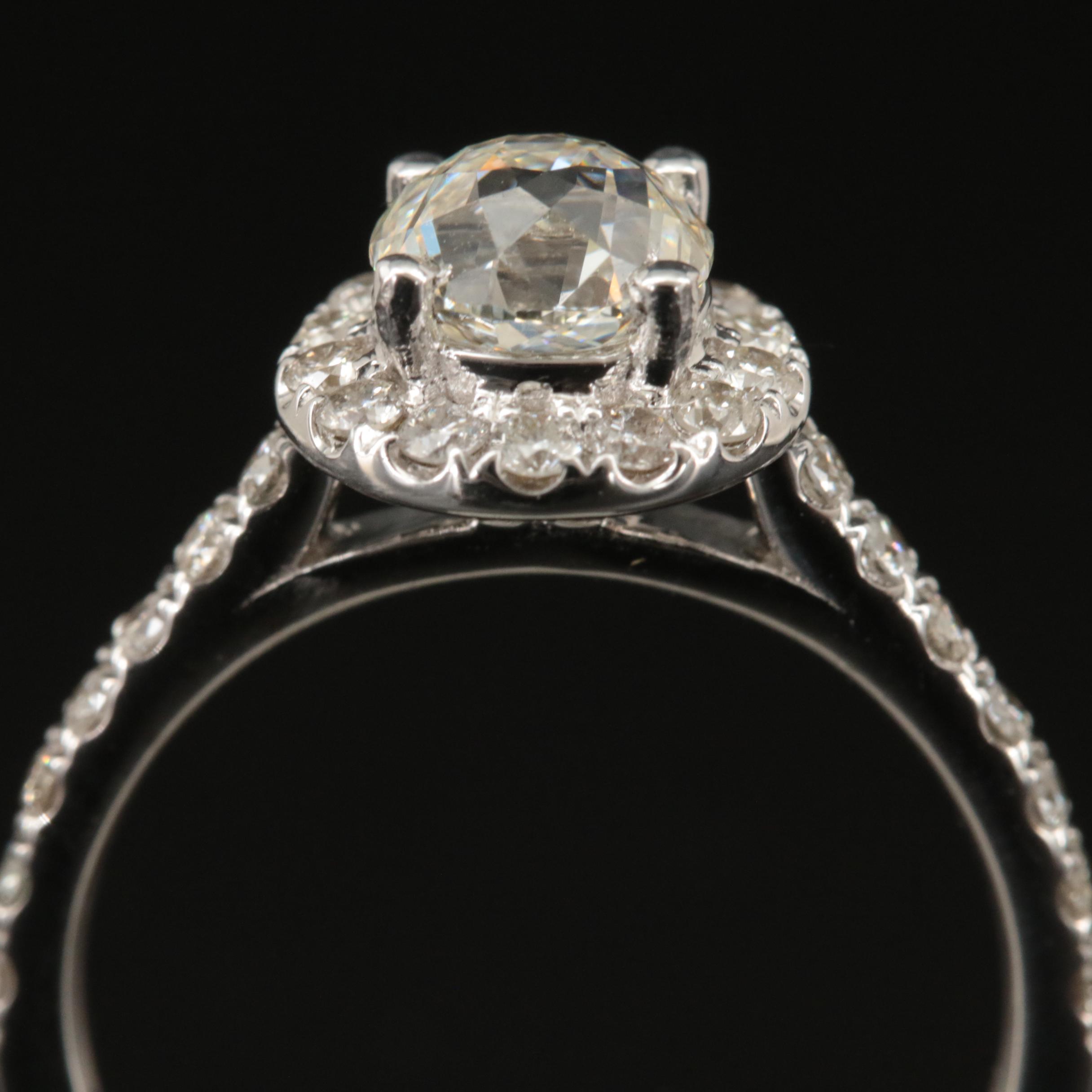 1.60 CTW Diamond Ring with Online Digital IGI Report and Crown of Light Center