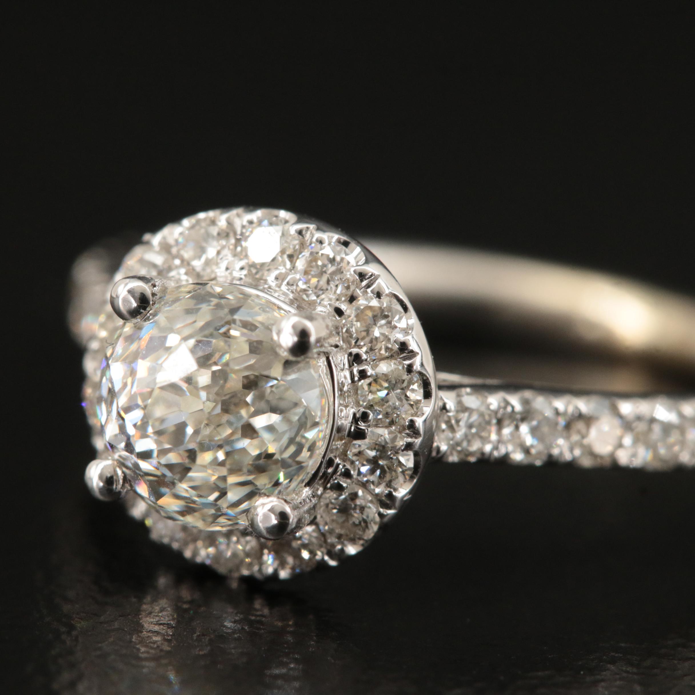 1.60 CTW Diamond Ring with Online Digital IGI Report and Crown of Light Center