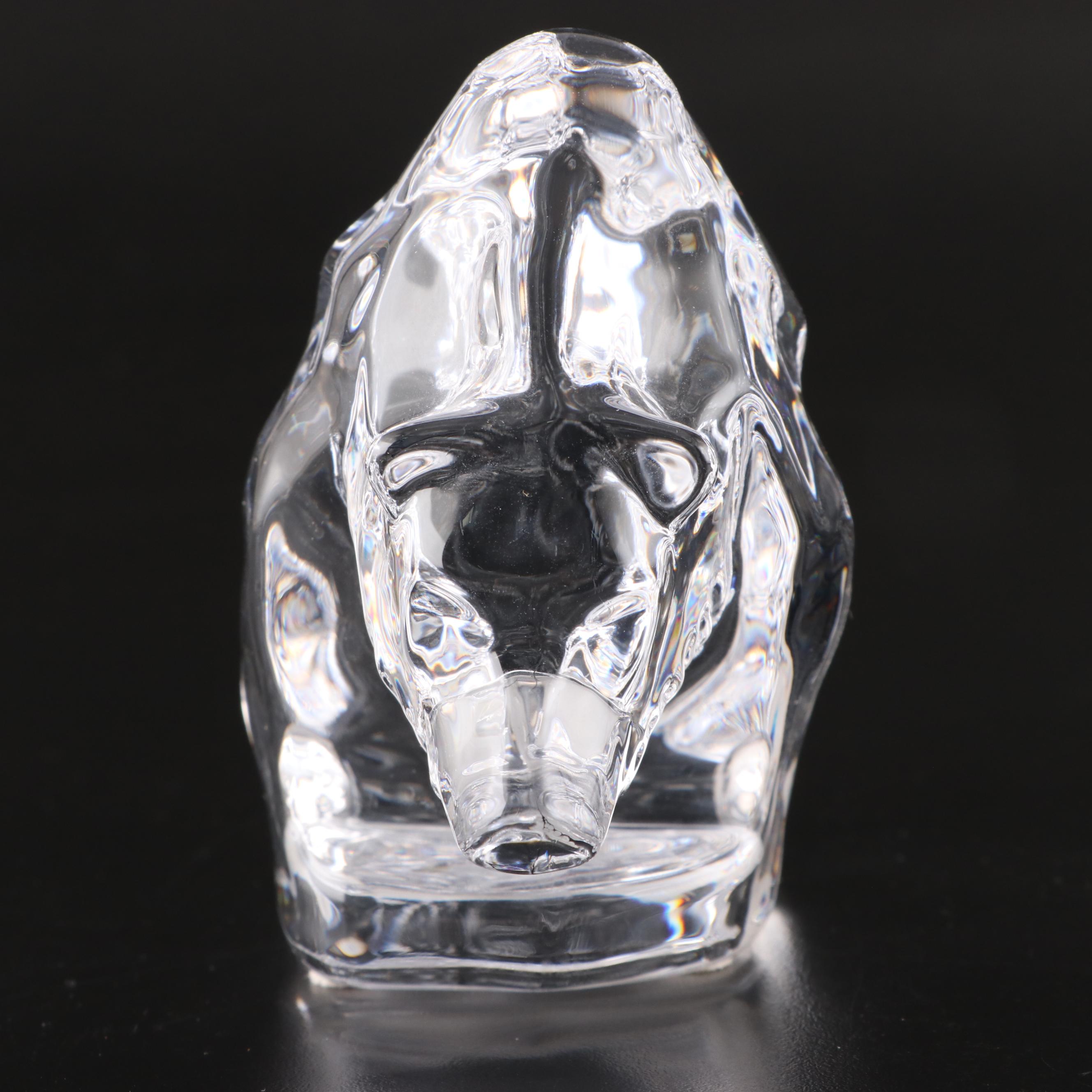 Orrefors, Sevres, and Steuben Crystal Polar Bear Figurines