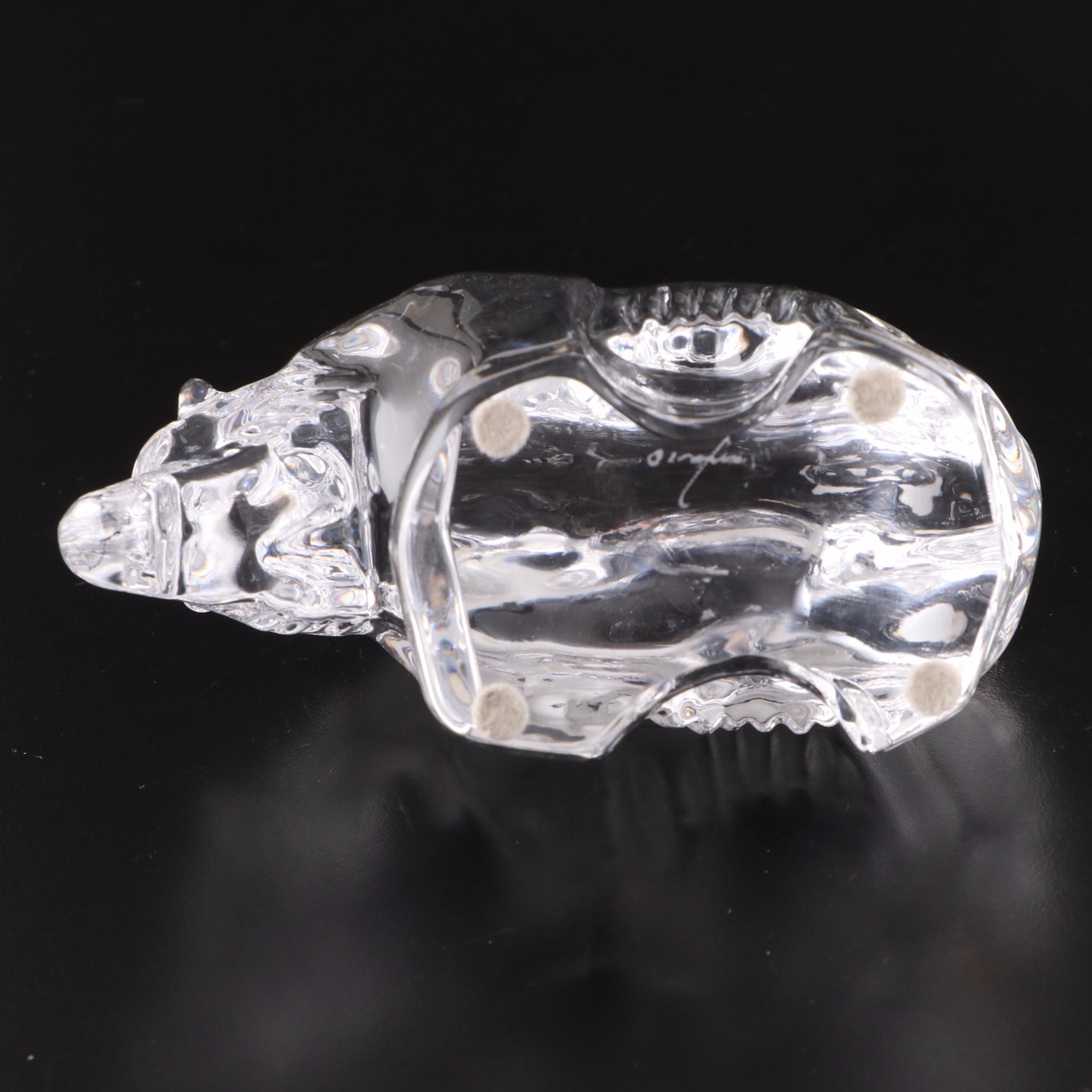 Orrefors, Sevres, and Steuben Crystal Polar Bear Figurines