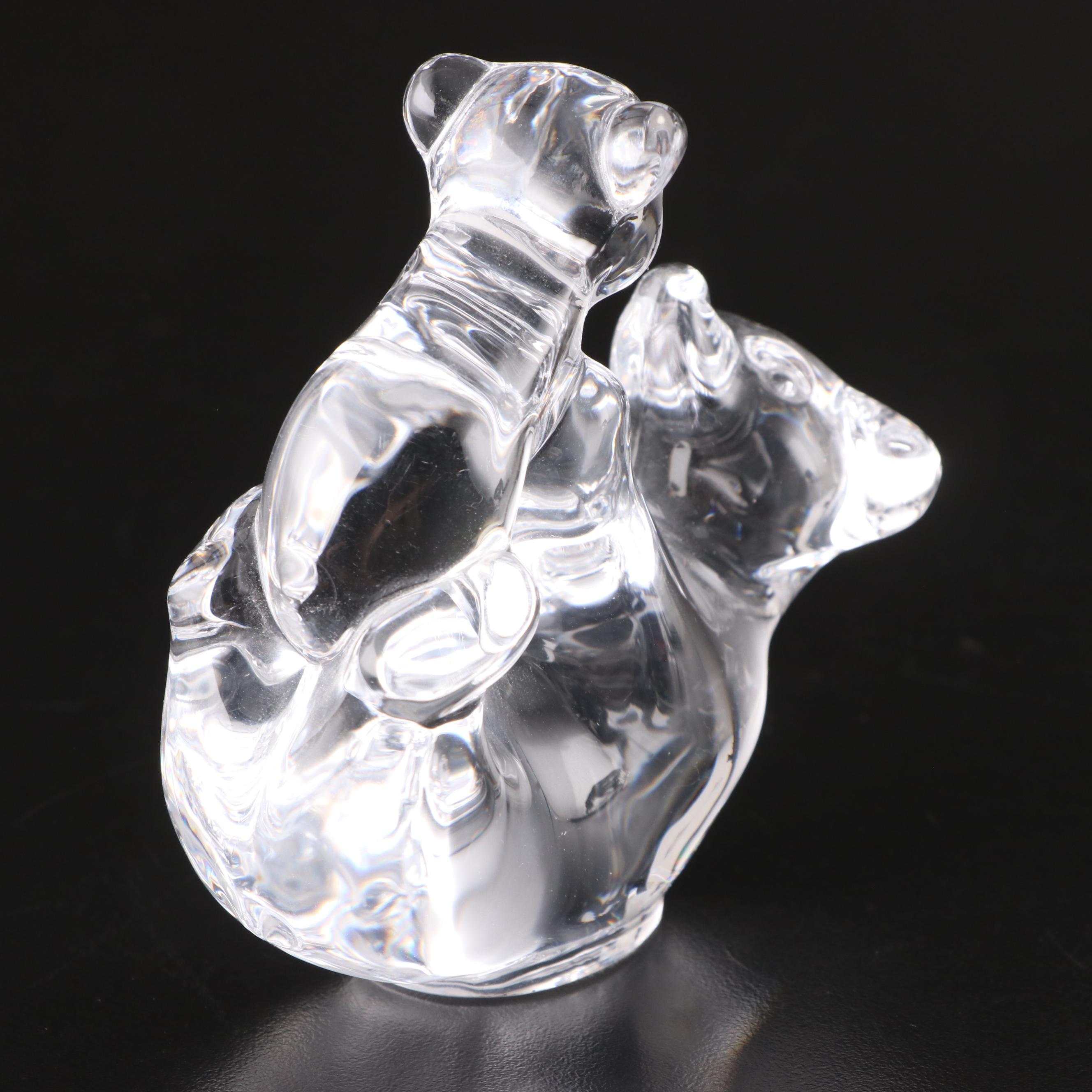 Orrefors, Sevres, and Steuben Crystal Polar Bear Figurines