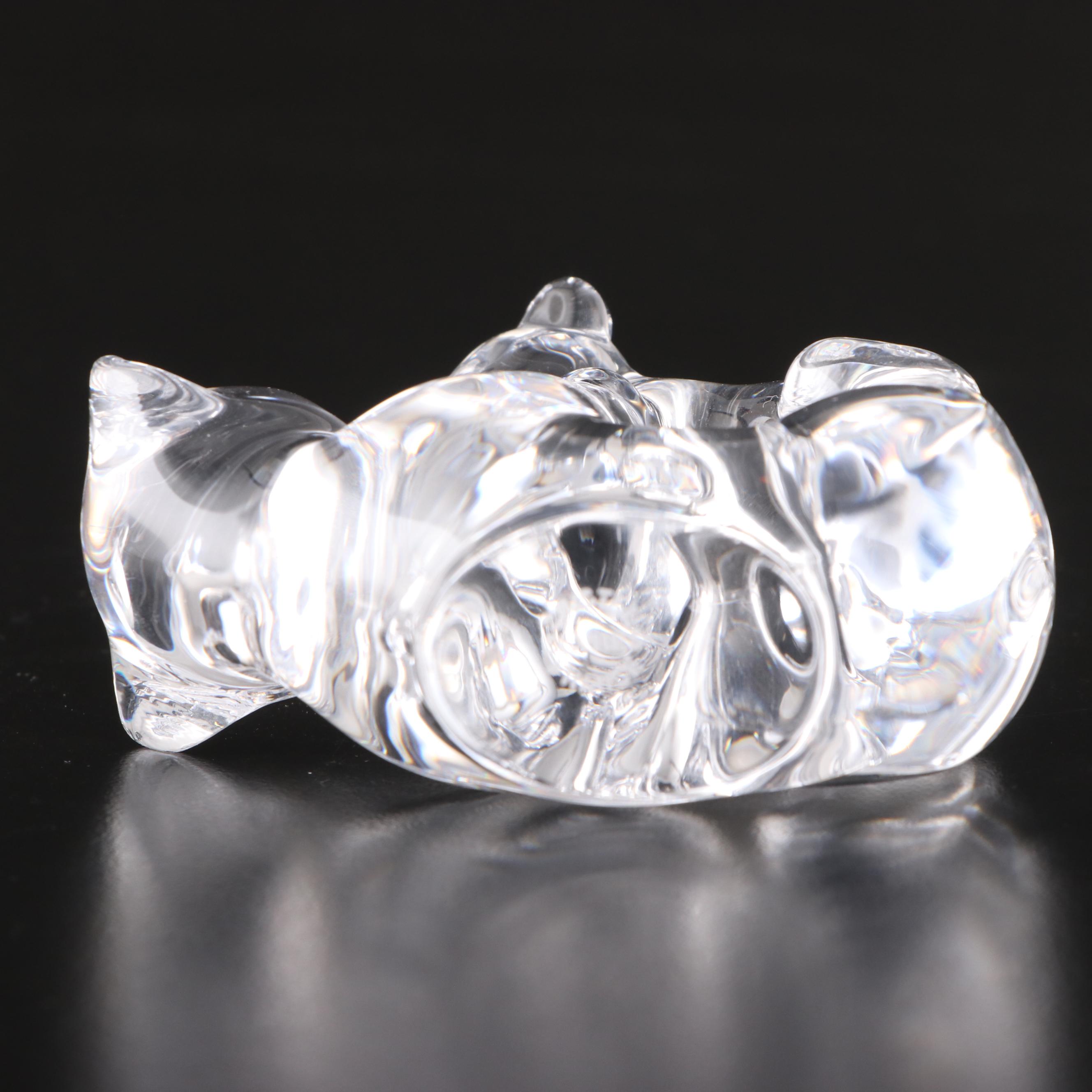 Orrefors, Sevres, and Steuben Crystal Polar Bear Figurines