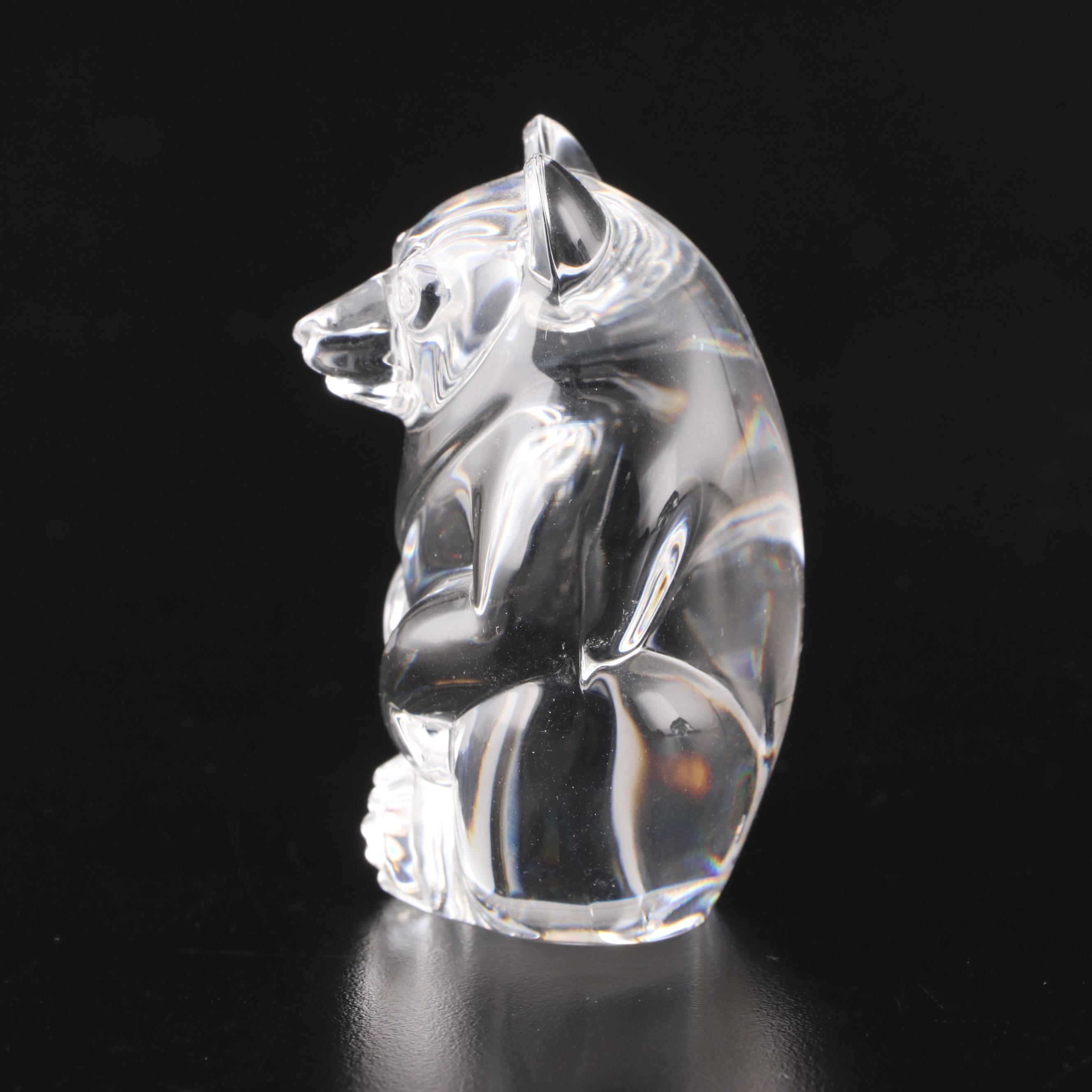 Orrefors, Sevres, and Steuben Crystal Polar Bear Figurines