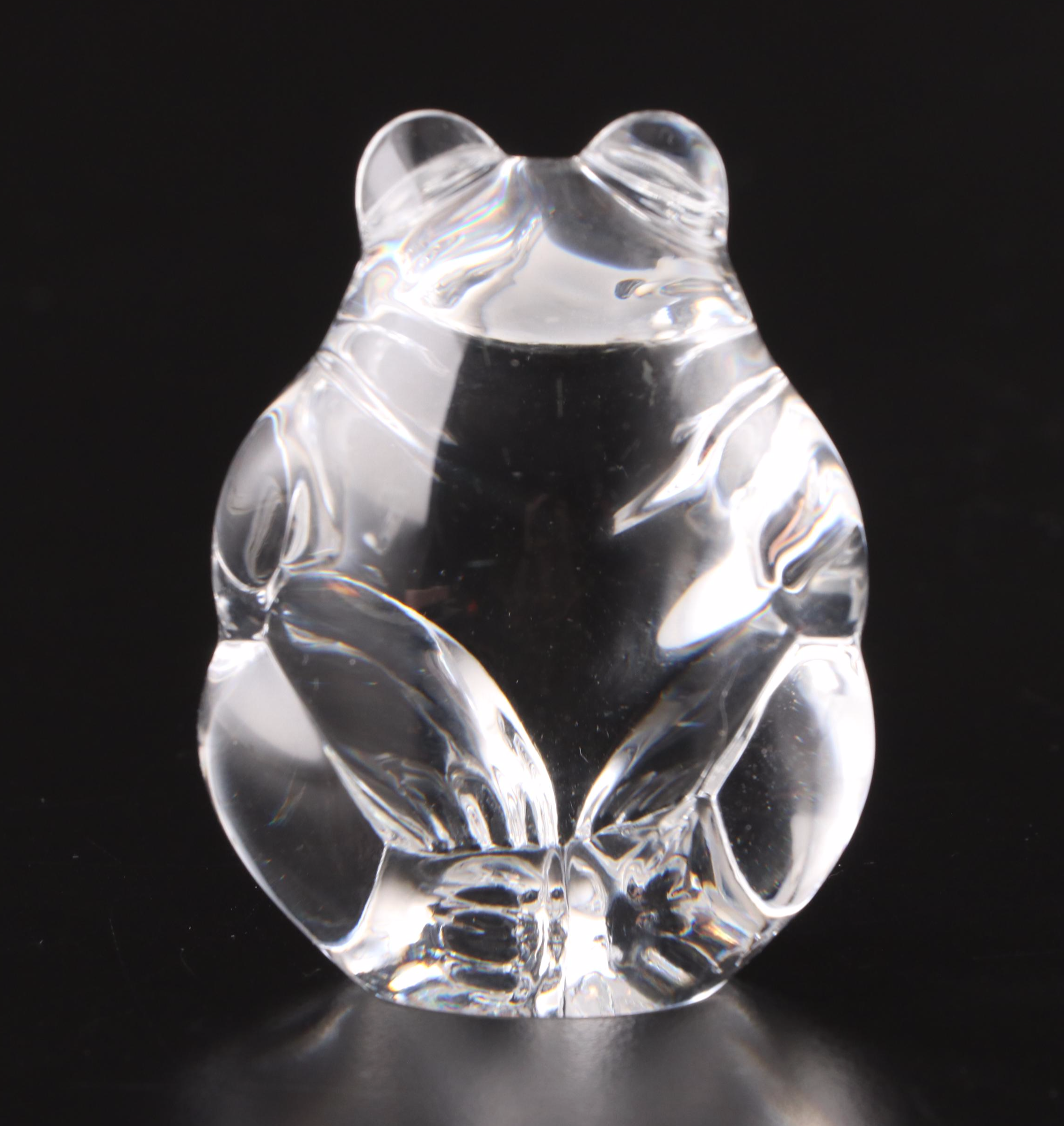 Orrefors, Sevres, and Steuben Crystal Polar Bear Figurines