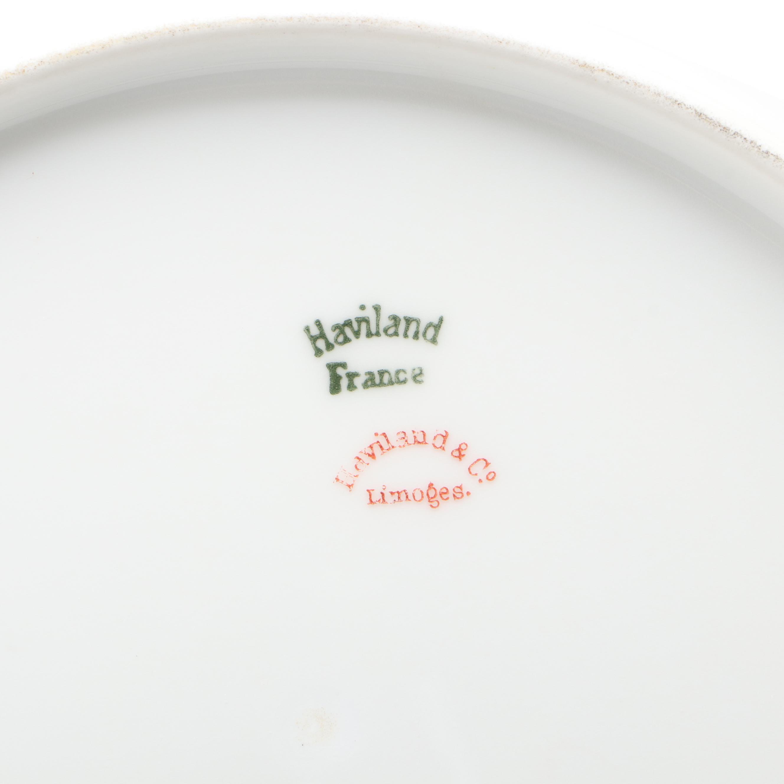 Wm. Guerin and Other Limoges Gilt Rimmed Porcelain Dinnerware