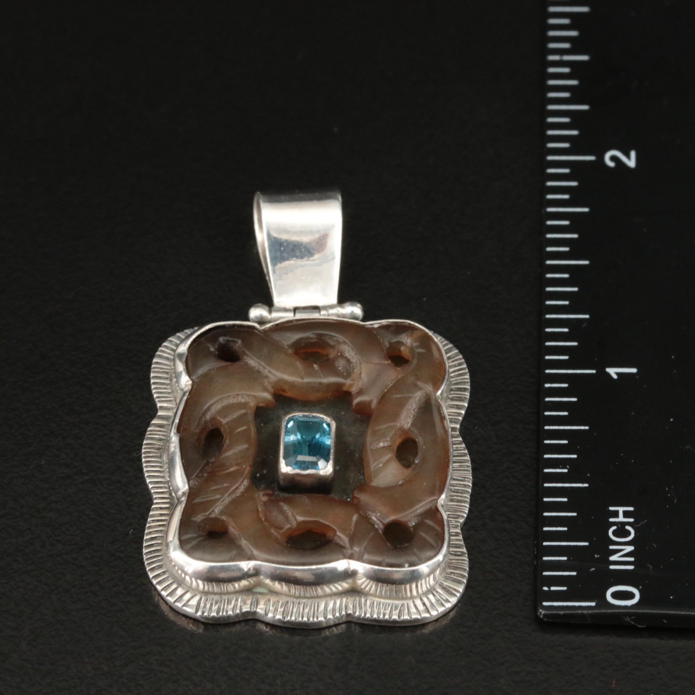 Swiss Blue Topaz, Turquoise and Pearls Featured in Necklaces and Pendants