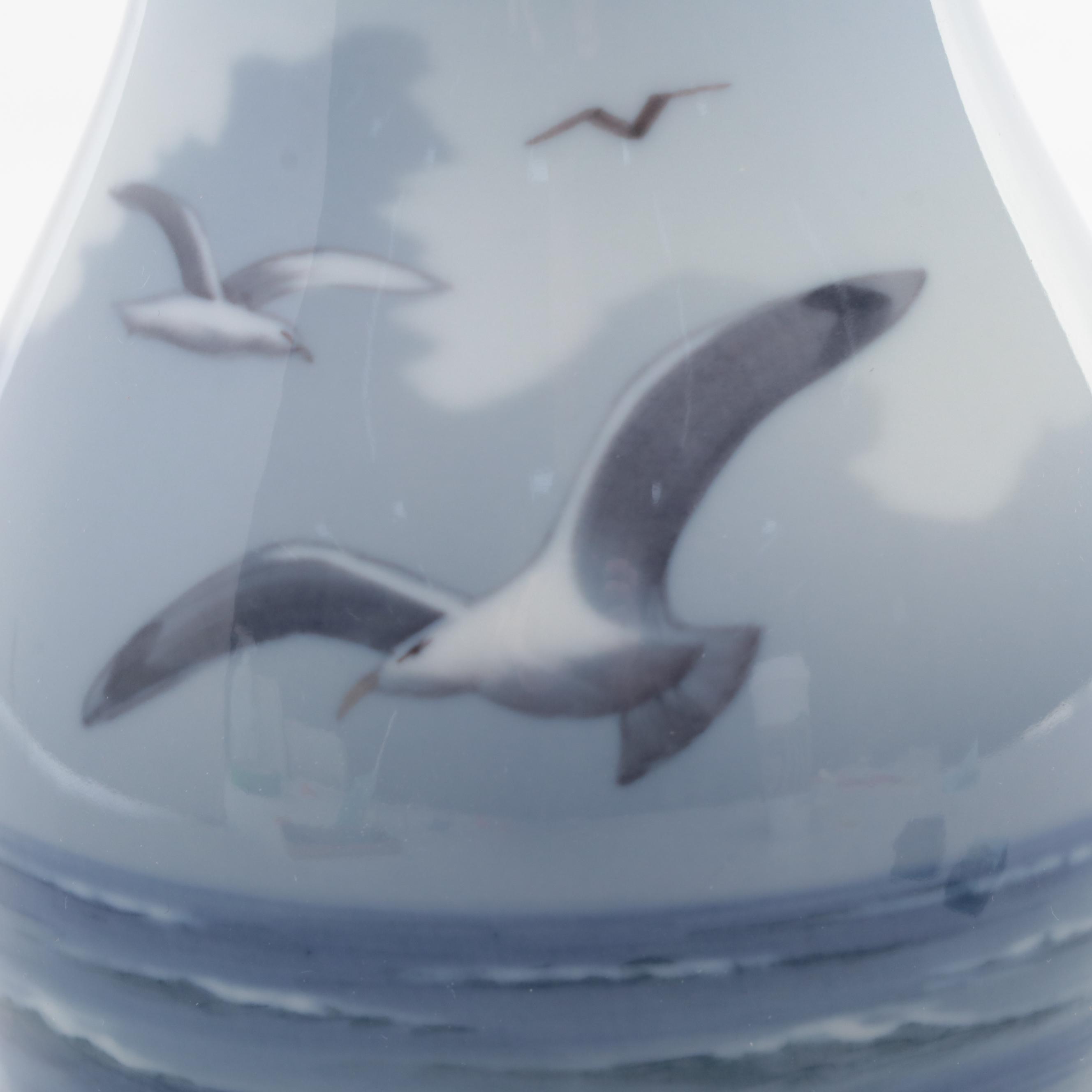 Rochard and Other Porcelain Limoges Boxes With Royal Copenhagen Seagull Vase