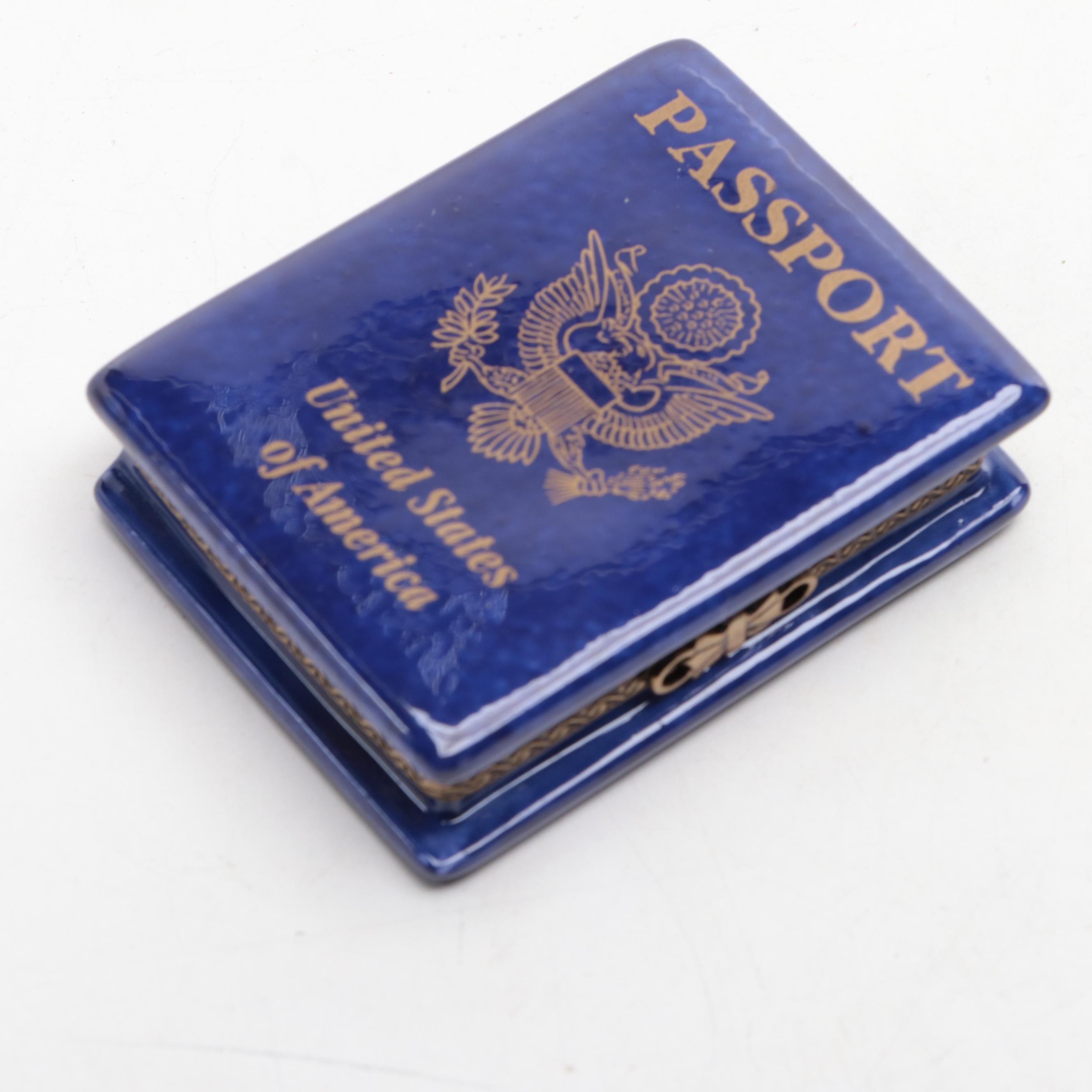 Rochard and Other Porcelain Limoges Boxes With Royal Copenhagen Seagull Vase