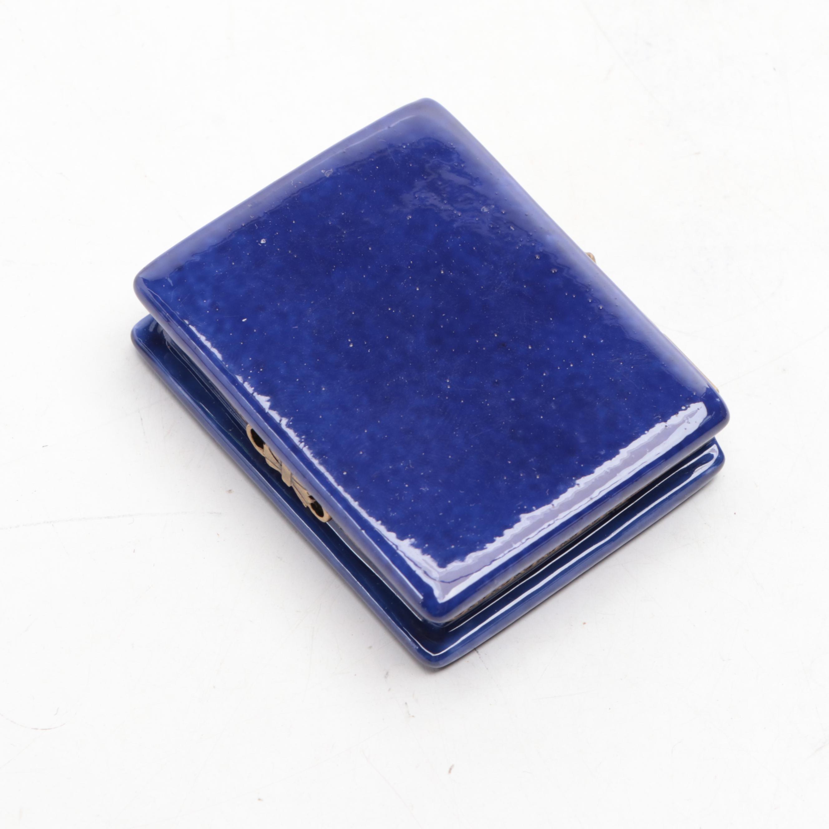 Rochard and Other Porcelain Limoges Boxes With Royal Copenhagen Seagull Vase