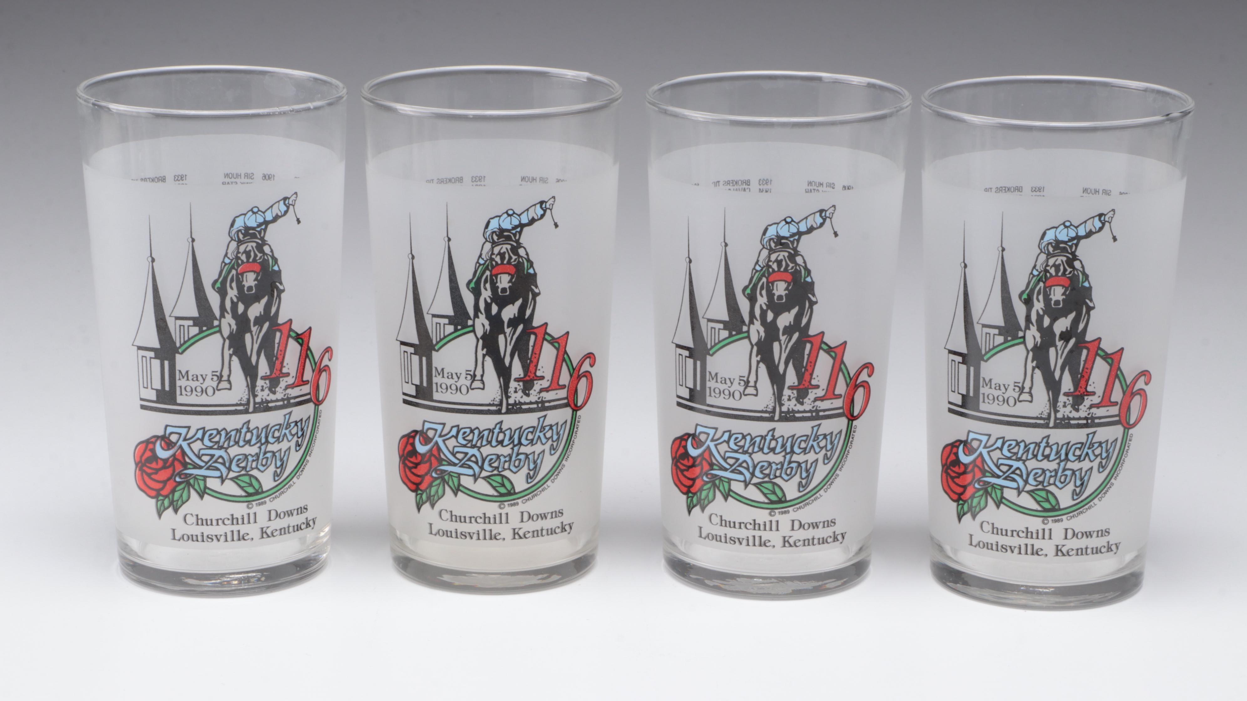 Libbey Kentucky Derby Mint Julep Glasses, Late 20th Century