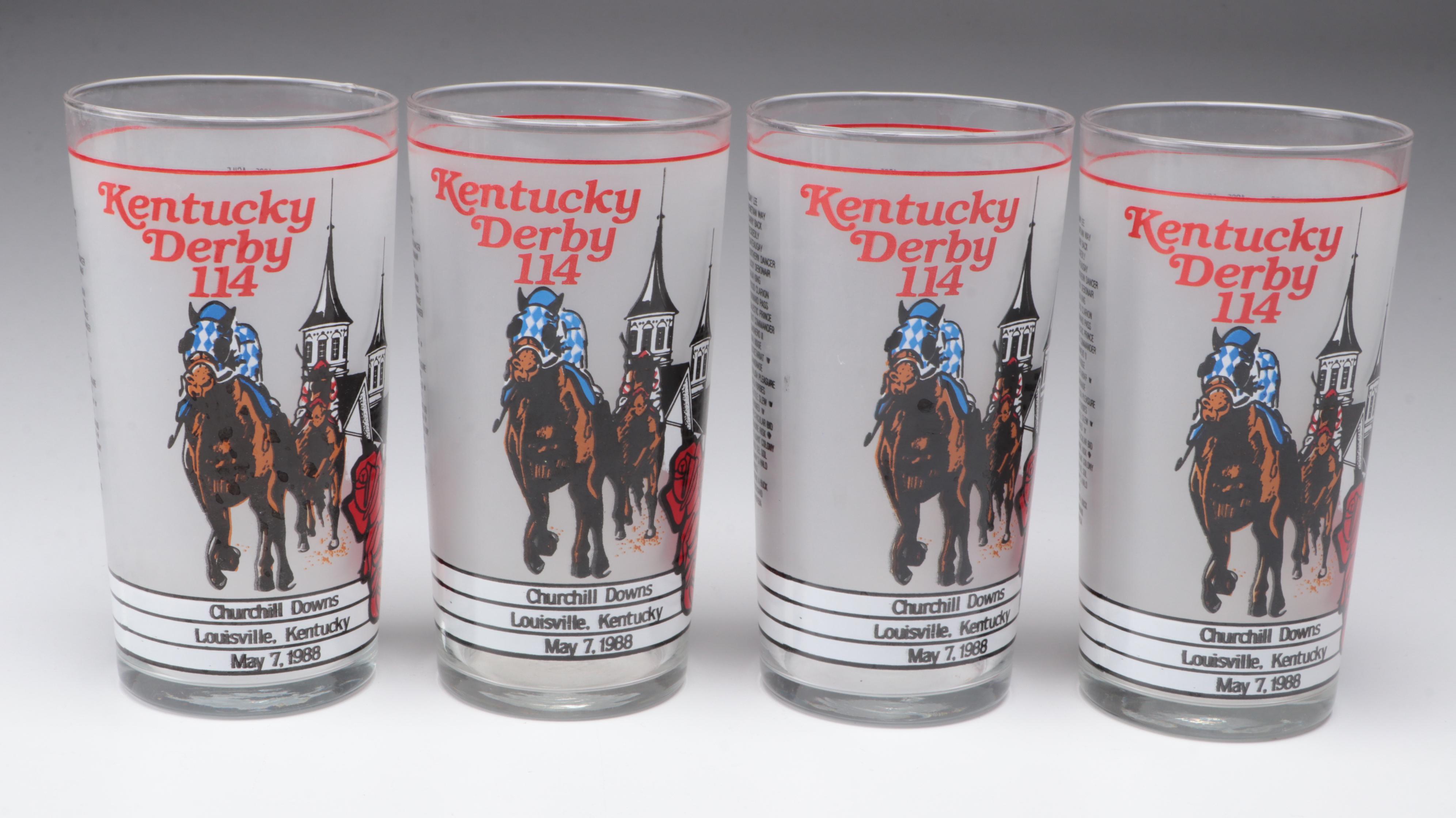 Libbey Kentucky Derby Mint Julep Glasses, Late 20th Century