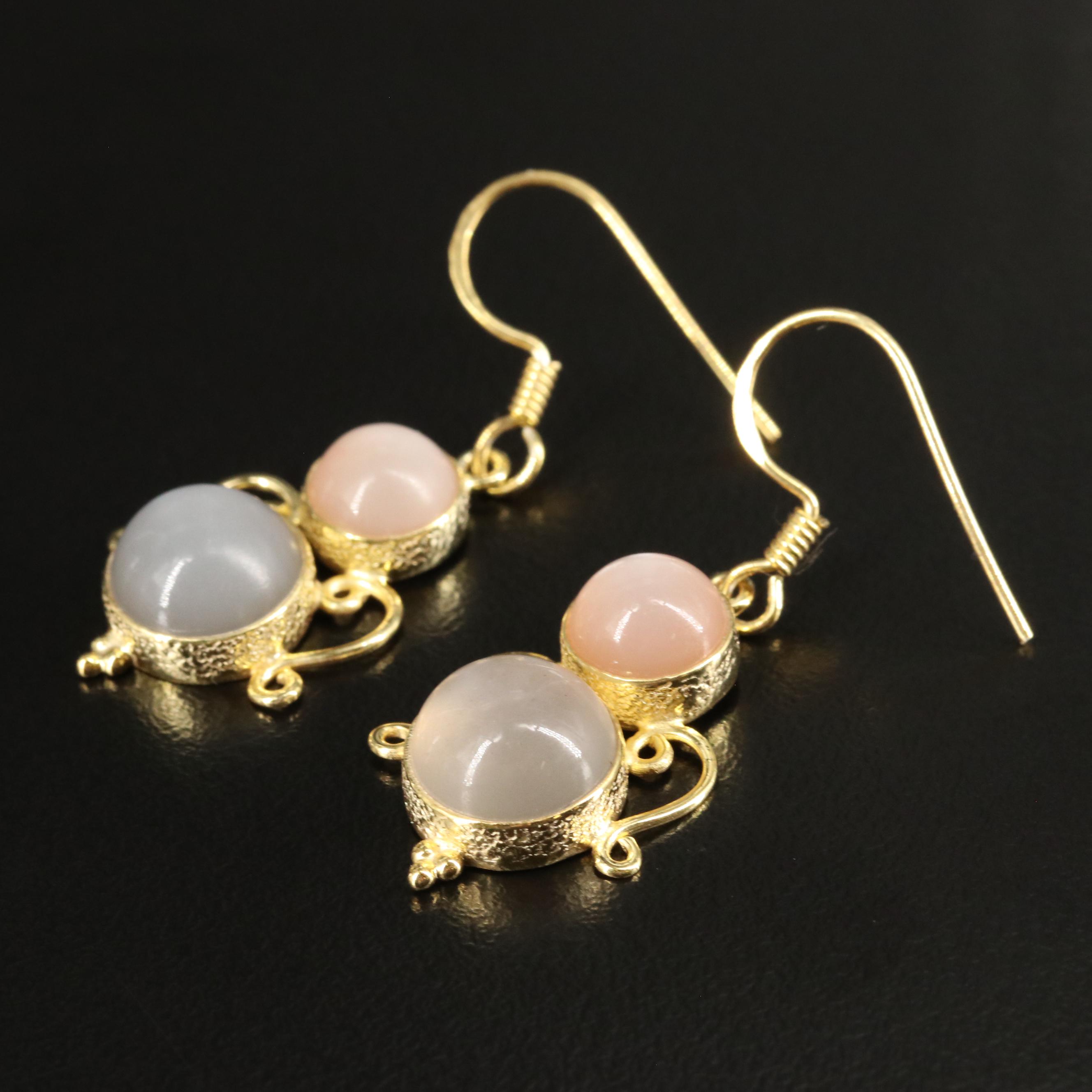 Sterling Moonstone Drop Earrings