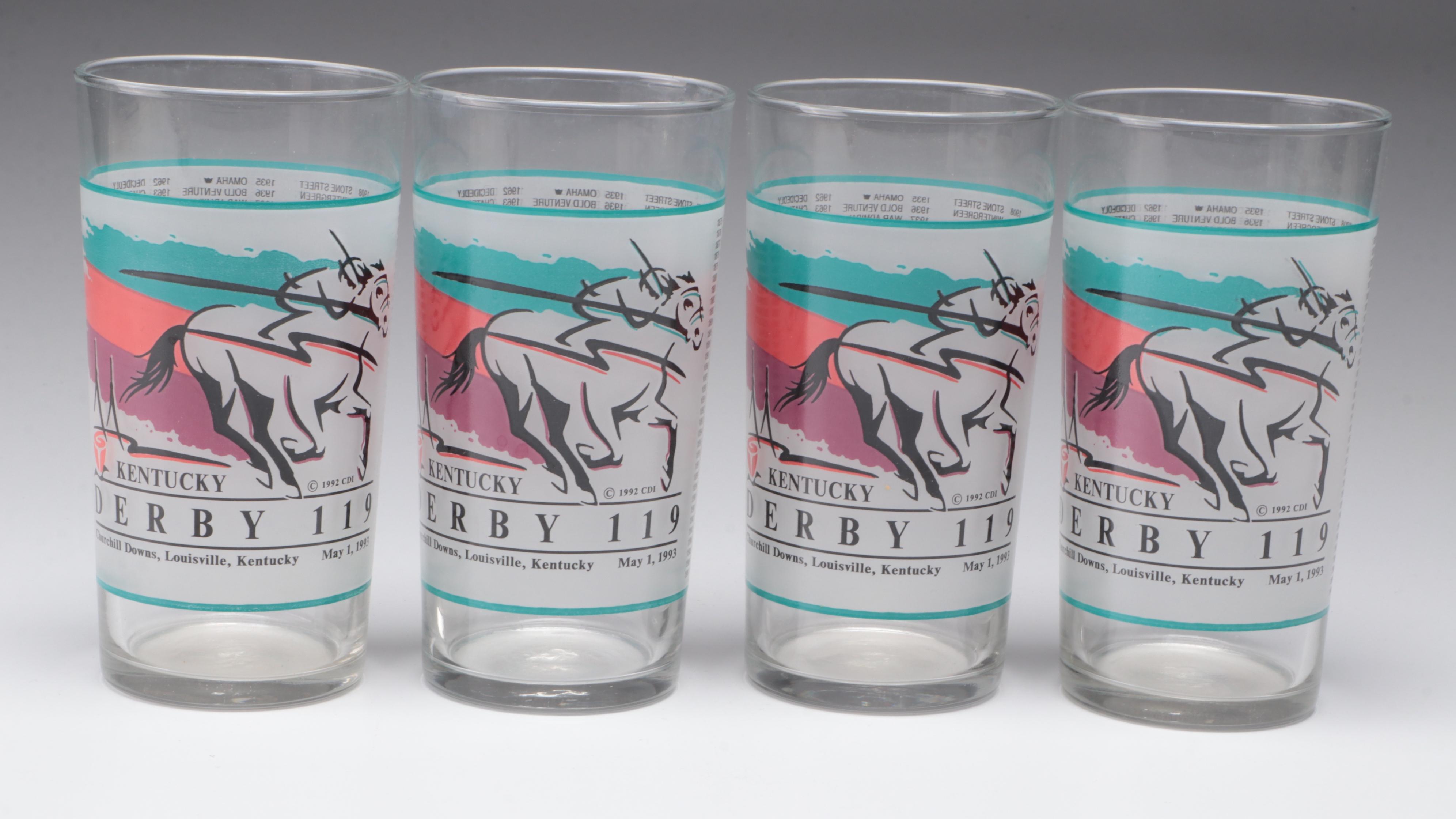 Libbey Kentucky Derby Mint Julep Glasses, Late 20th Century