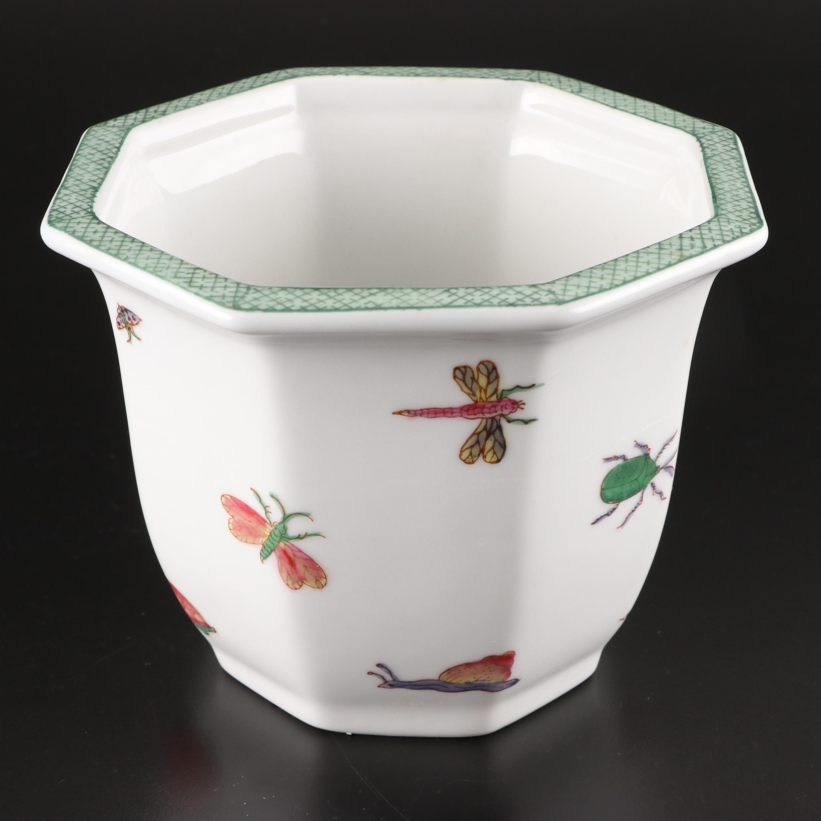 Makkum Pottery and Other Hand-Painted Porcelain Flower Pot