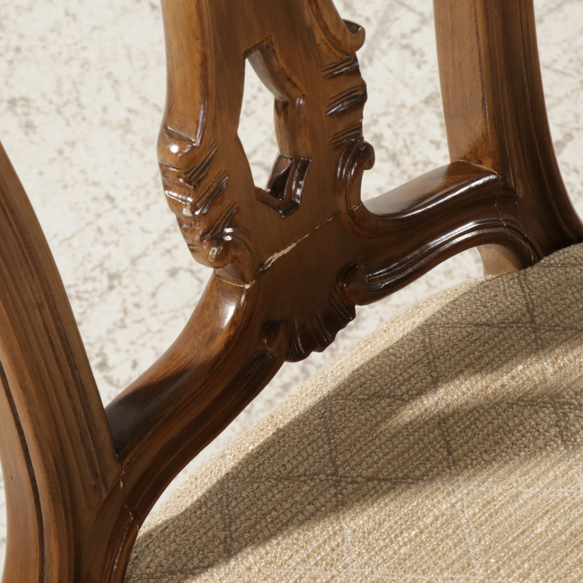 Venetian Style Pedestal Extension Dining Table and Four Chairs