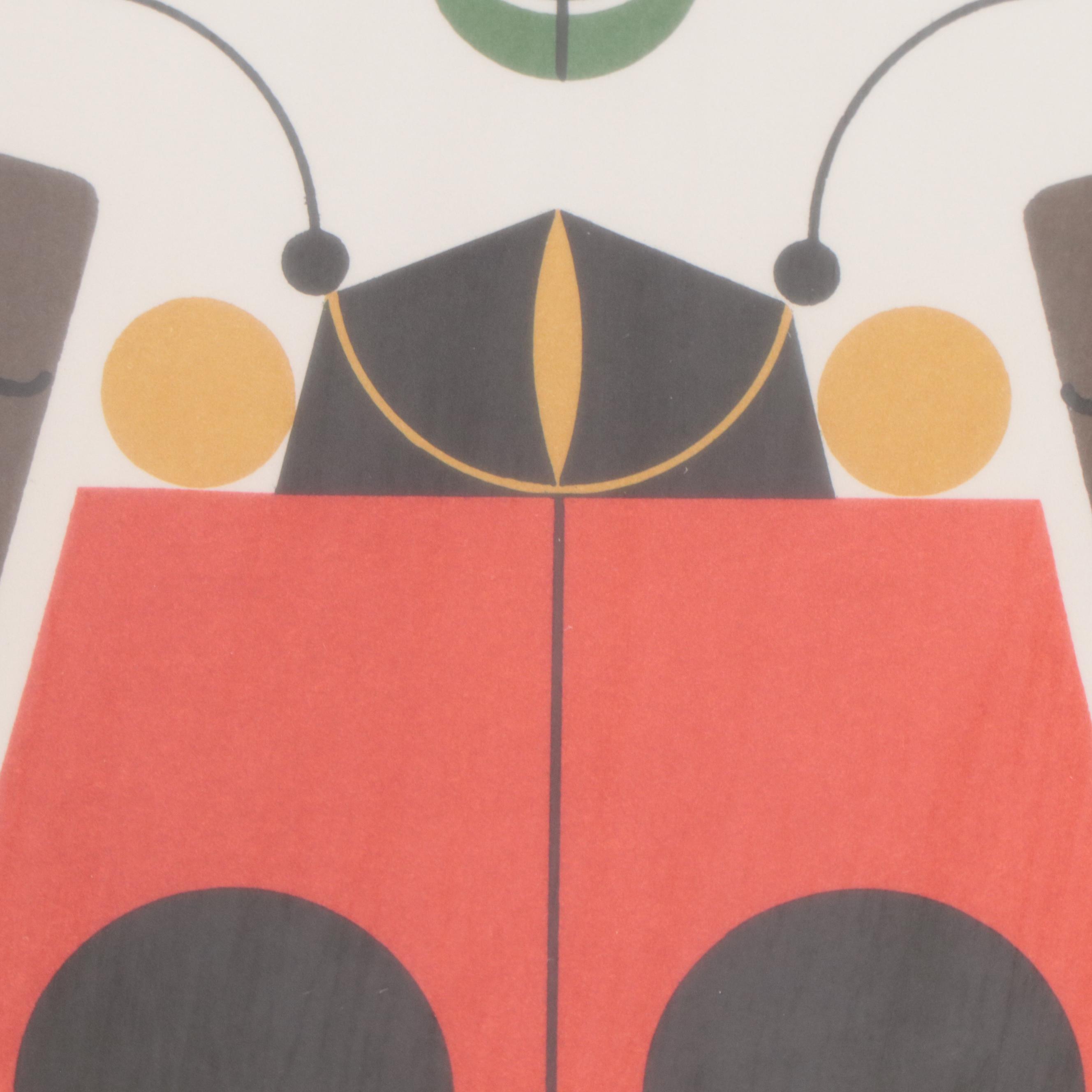 Charley Harper Lithograph "Lucky Ladybug," 1983