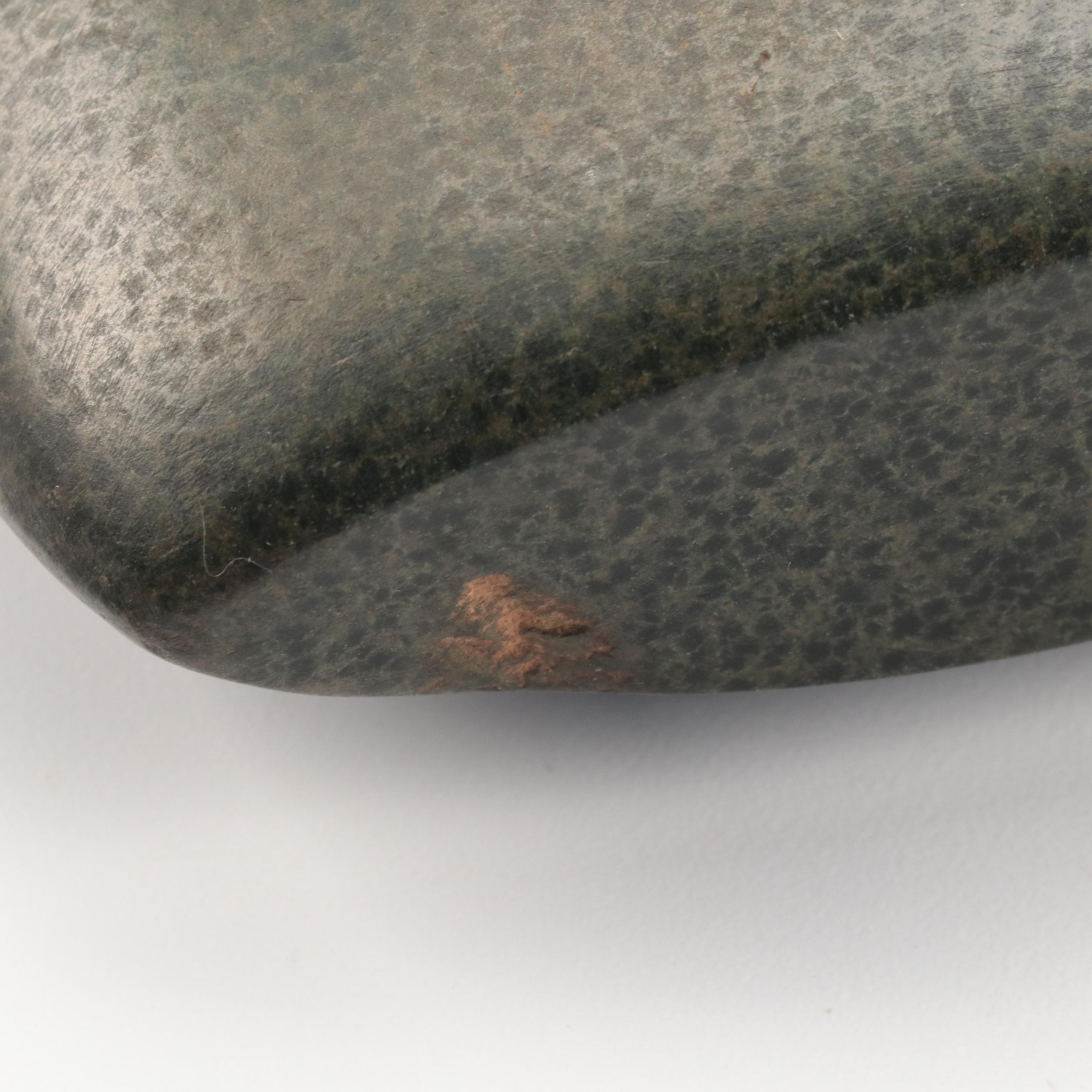 Jasper Hand-Carved Grooved Stone Axe Head