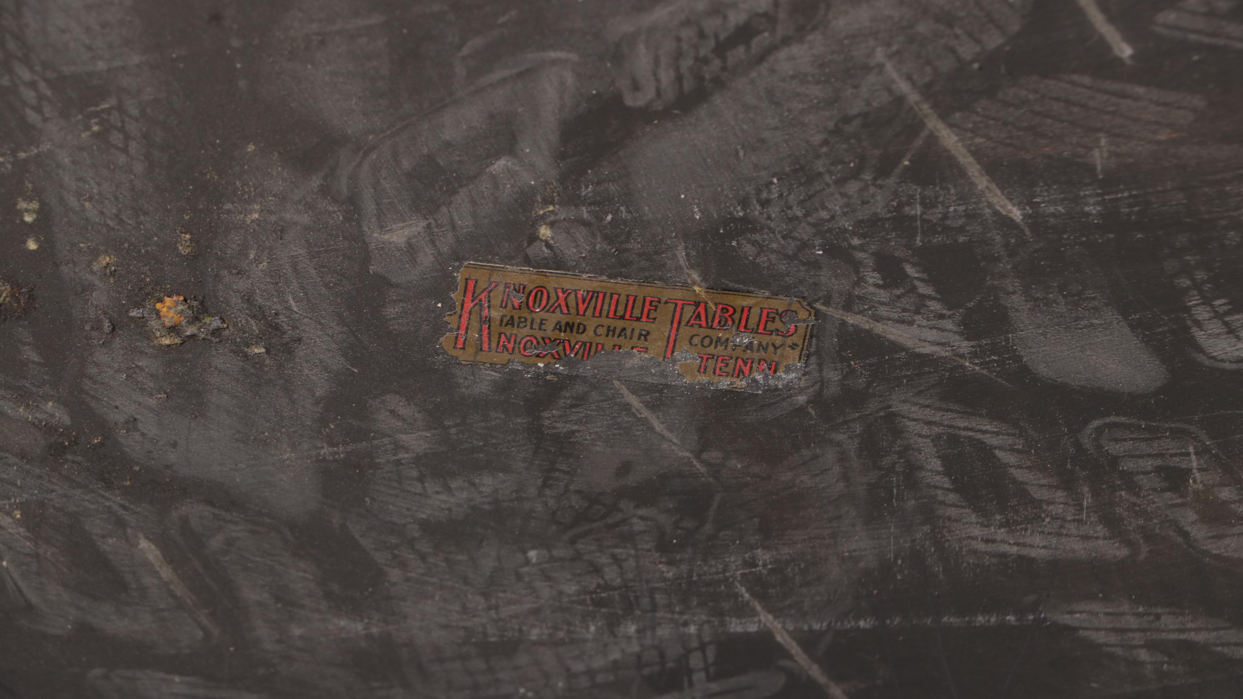 Tudor Revival Walnut Finish Hardwood Console Table, Mid-20th Century