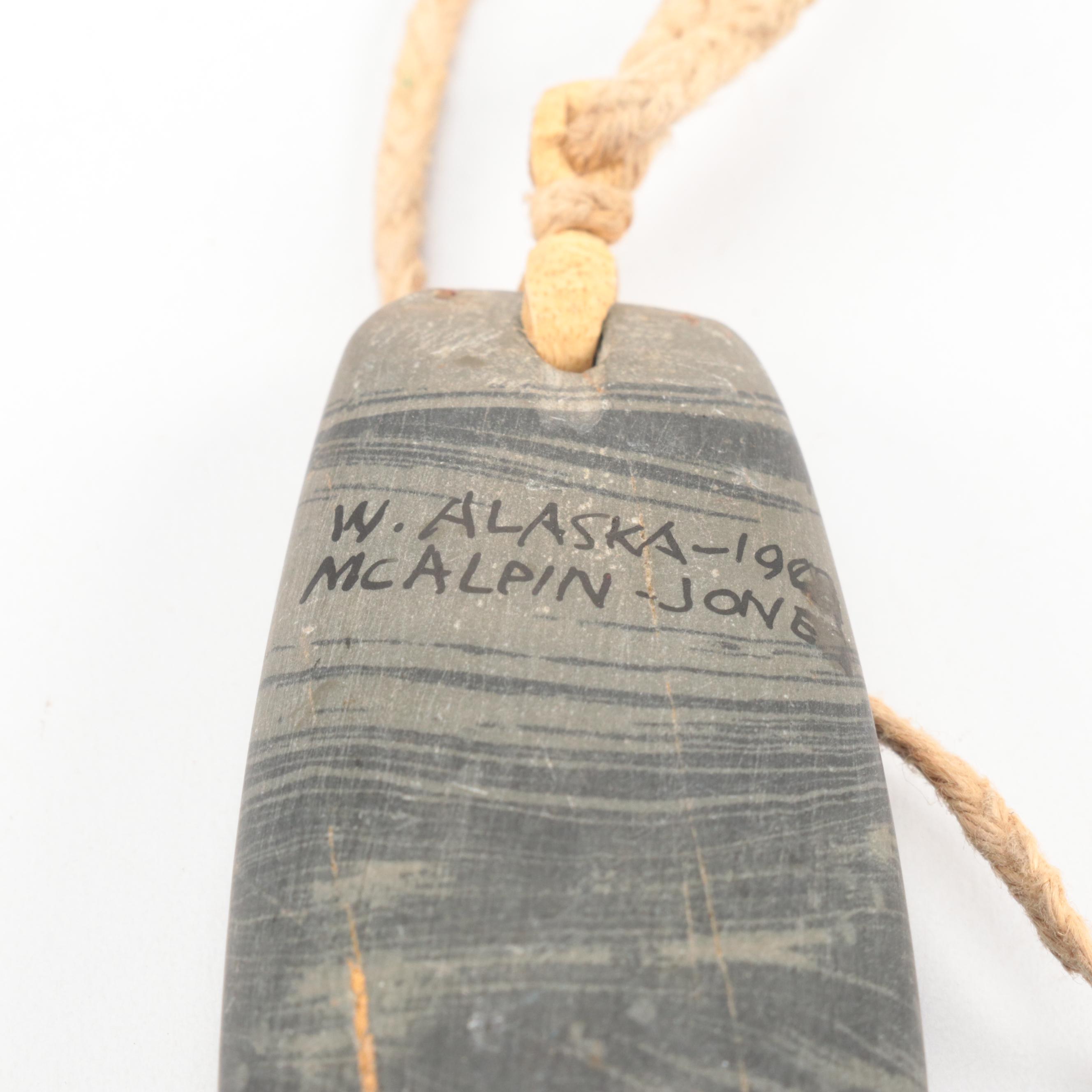 Alaskan Kukulik Wooden Artifacts With Nome Stone Hand-Carved Sinkers, More