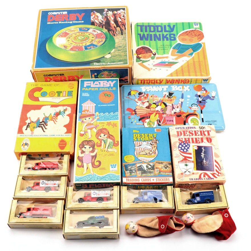 Cootie, Tiddly Winks and Other Games, Desert Storm Cards, Model Cars and More