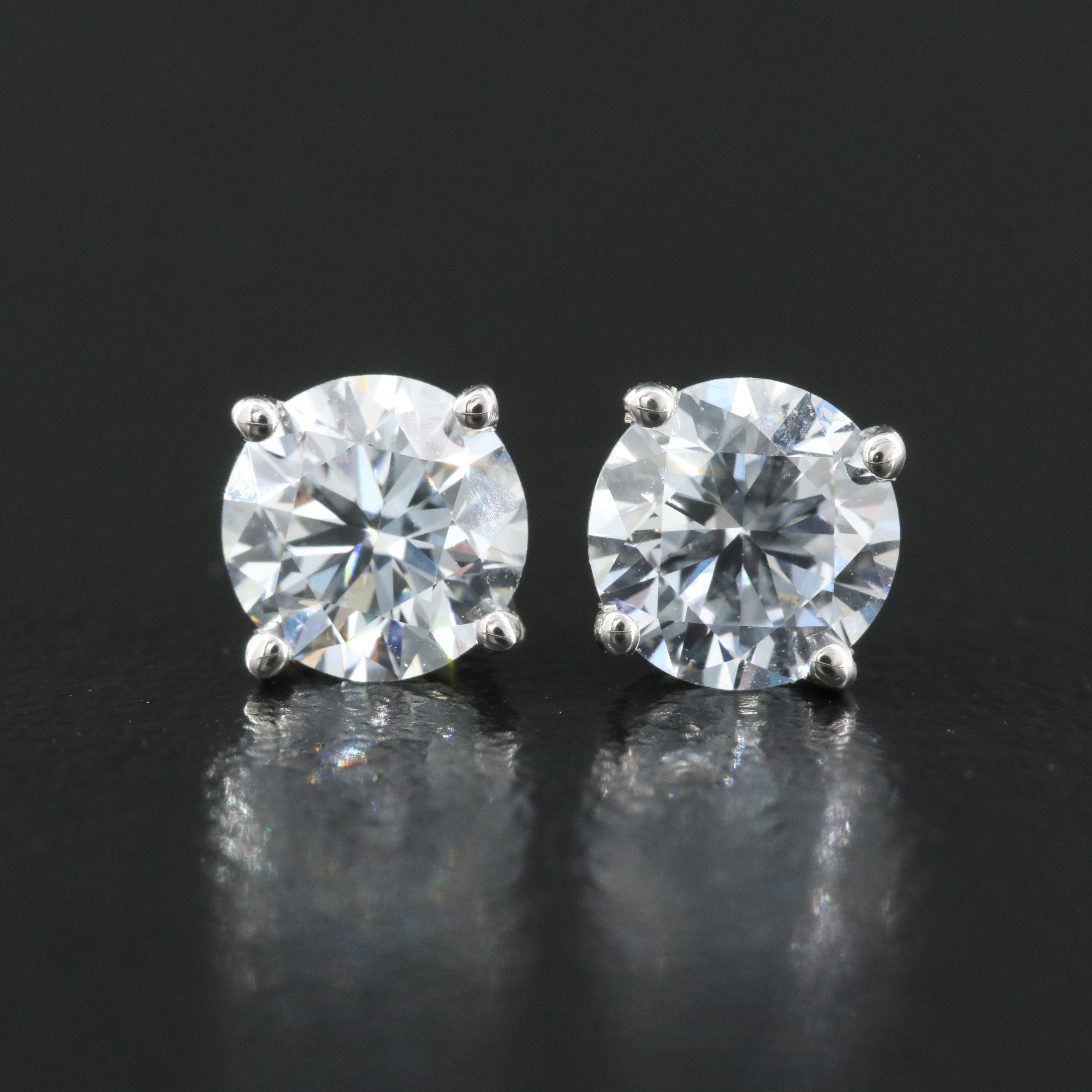 14K 1.05 CTW Lab Grown Diamond Stud Earrings