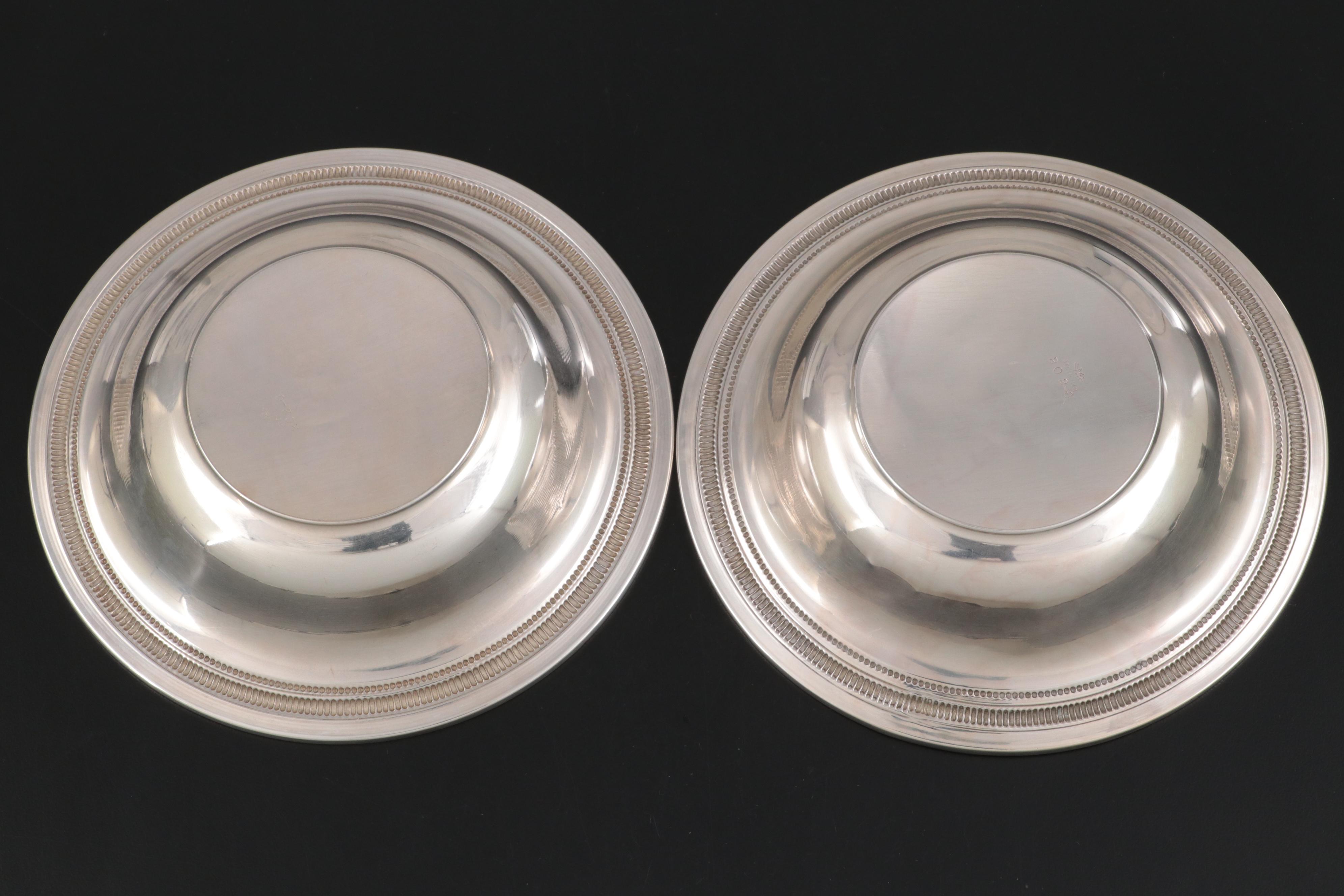 American Sterling Silver Tableware with Pierced Silver Plate Basket