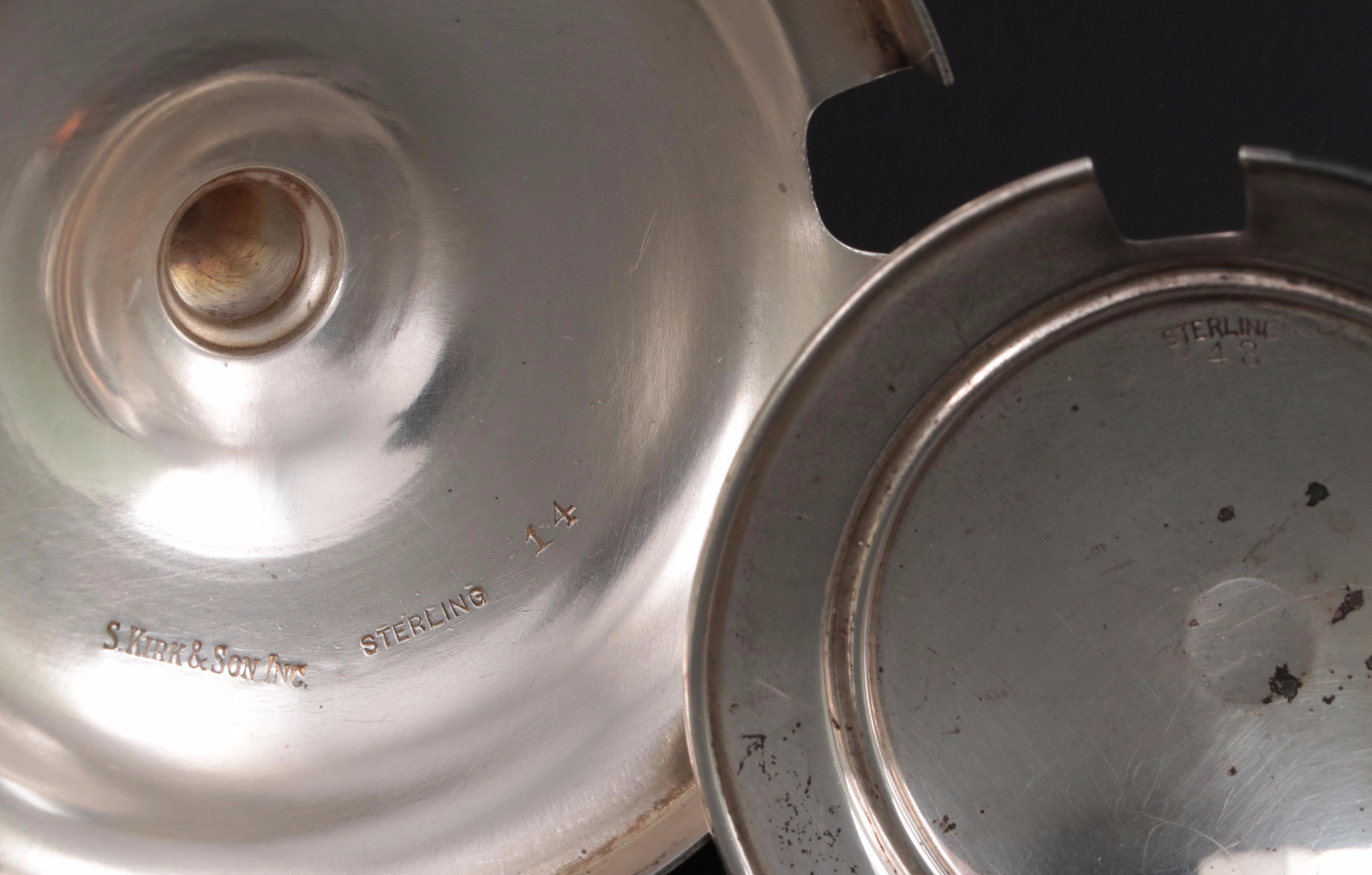 American Sterling Silver Tableware with Pierced Silver Plate Basket