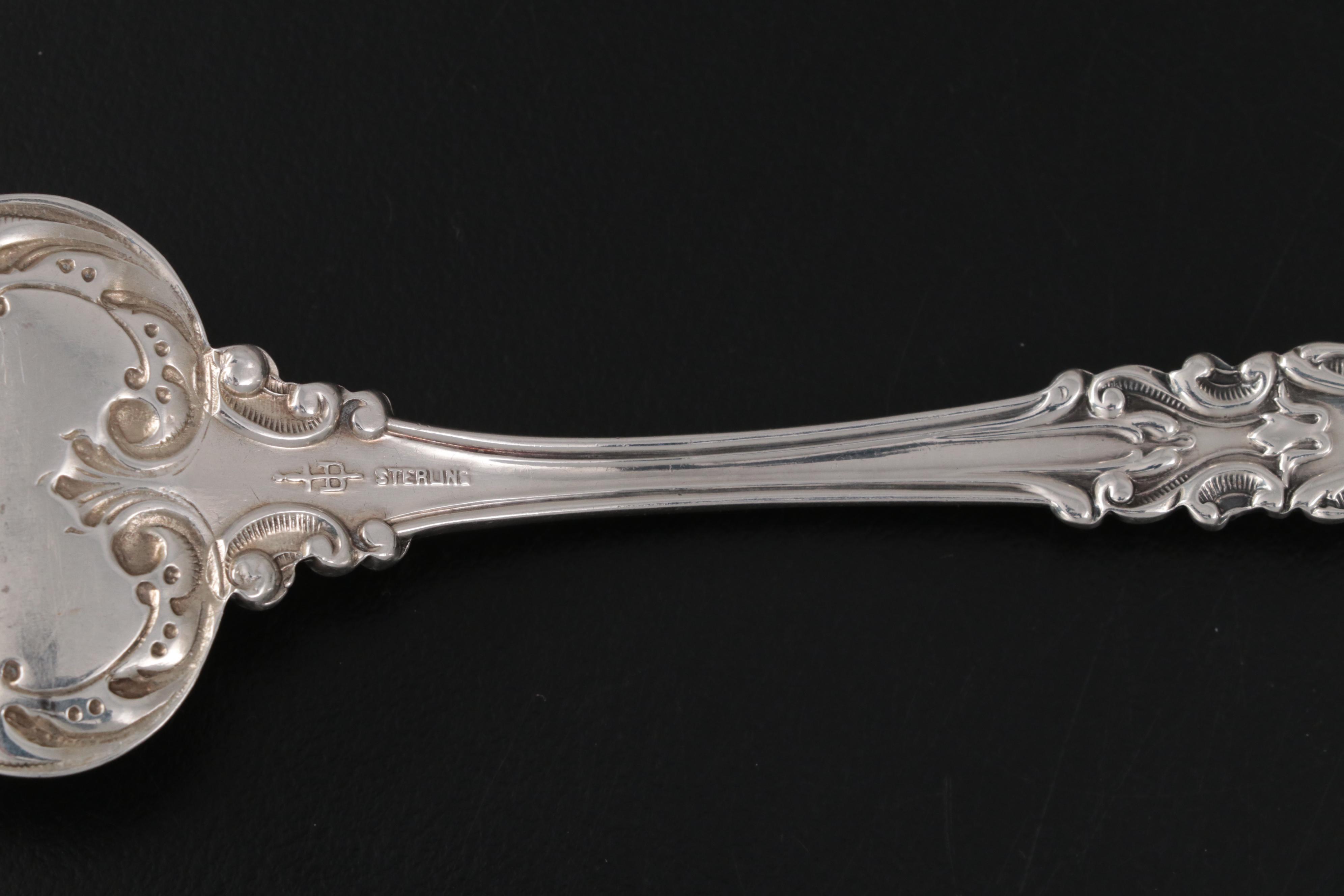 American Sterling Silver Tableware with Pierced Silver Plate Basket