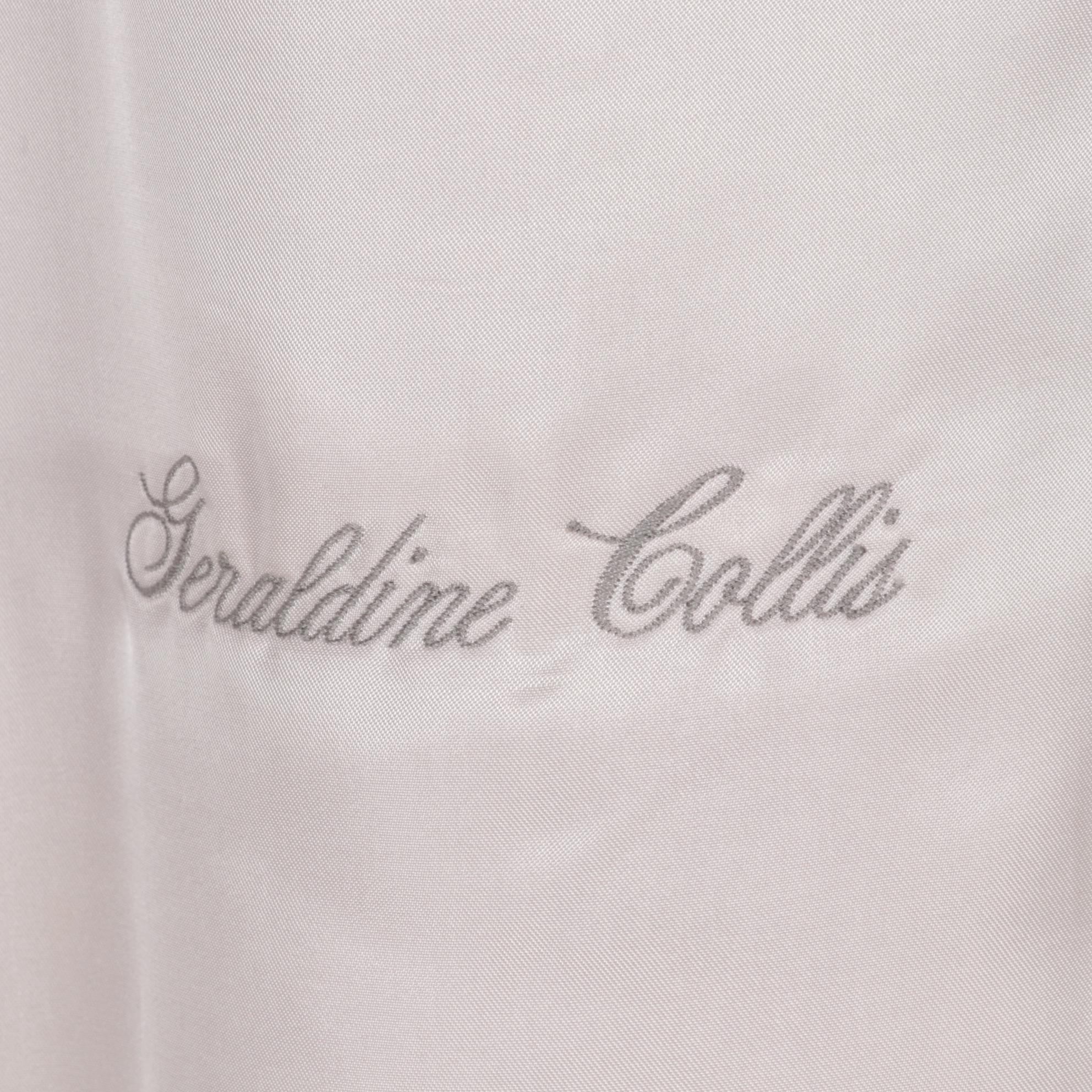 Blue and Arctic Fox Fur Full-Length Coat by Flemington Furs with Tuxedo Collar