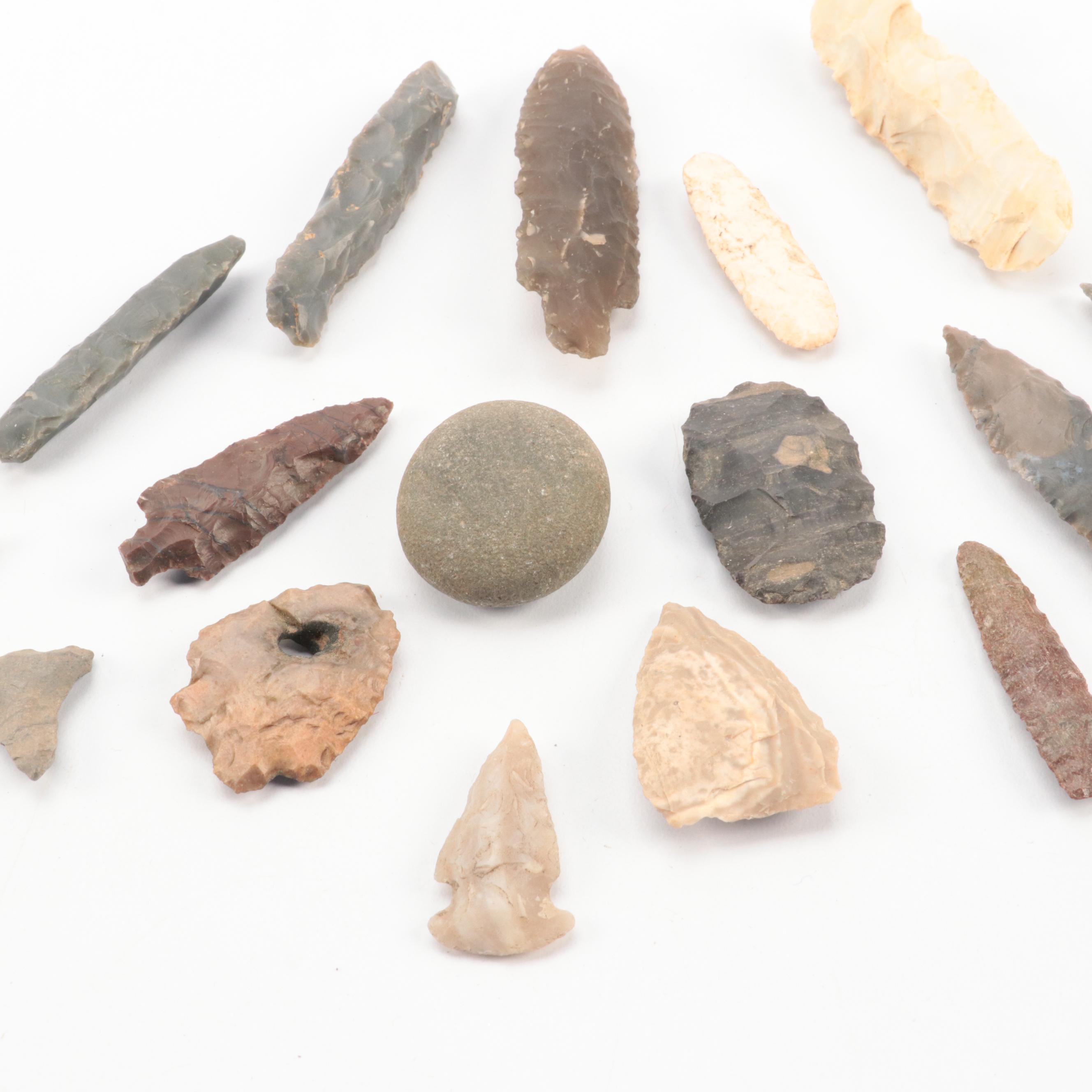 Stone, Chert and Flint Projectile Points and Arrowheads