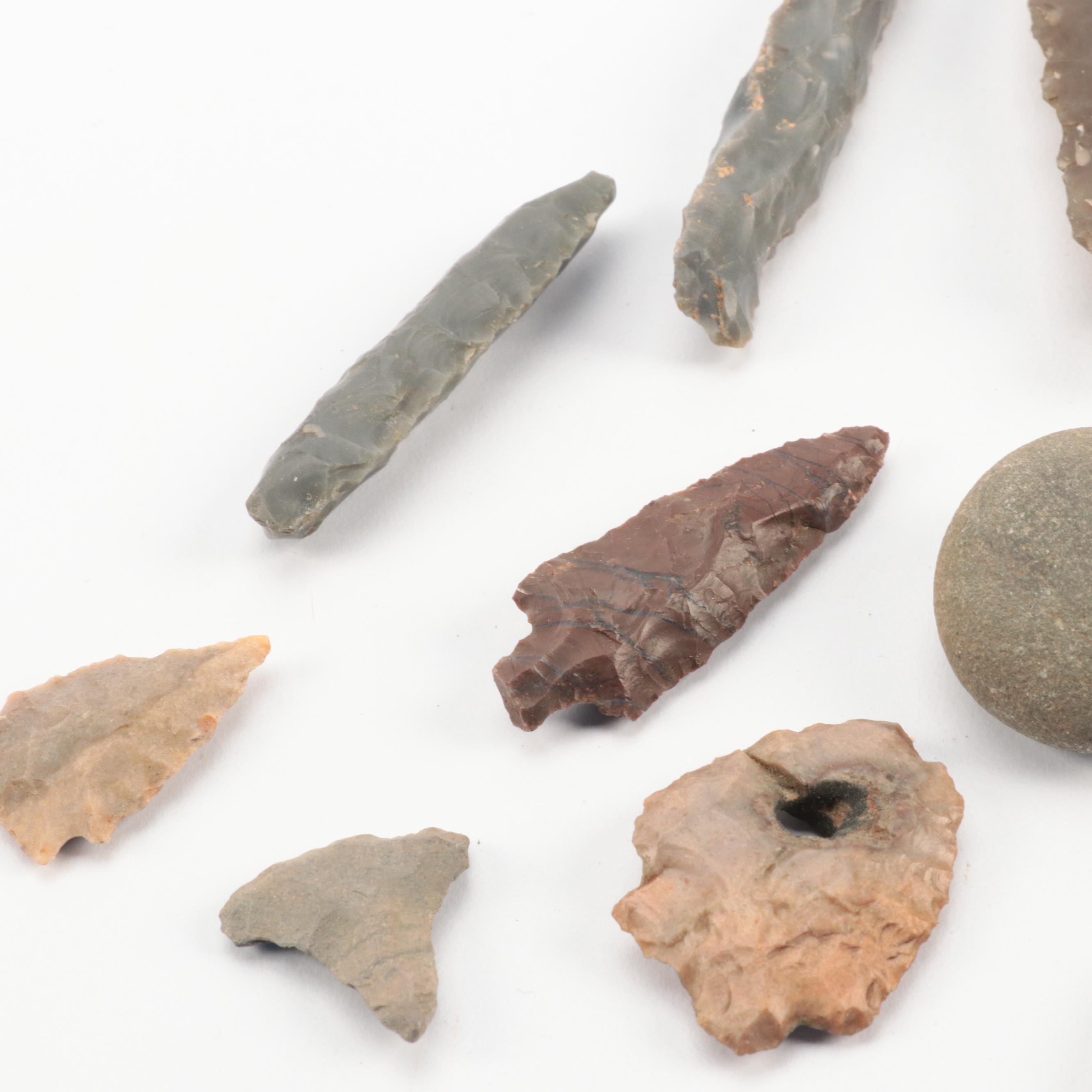 Stone, Chert and Flint Projectile Points and Arrowheads