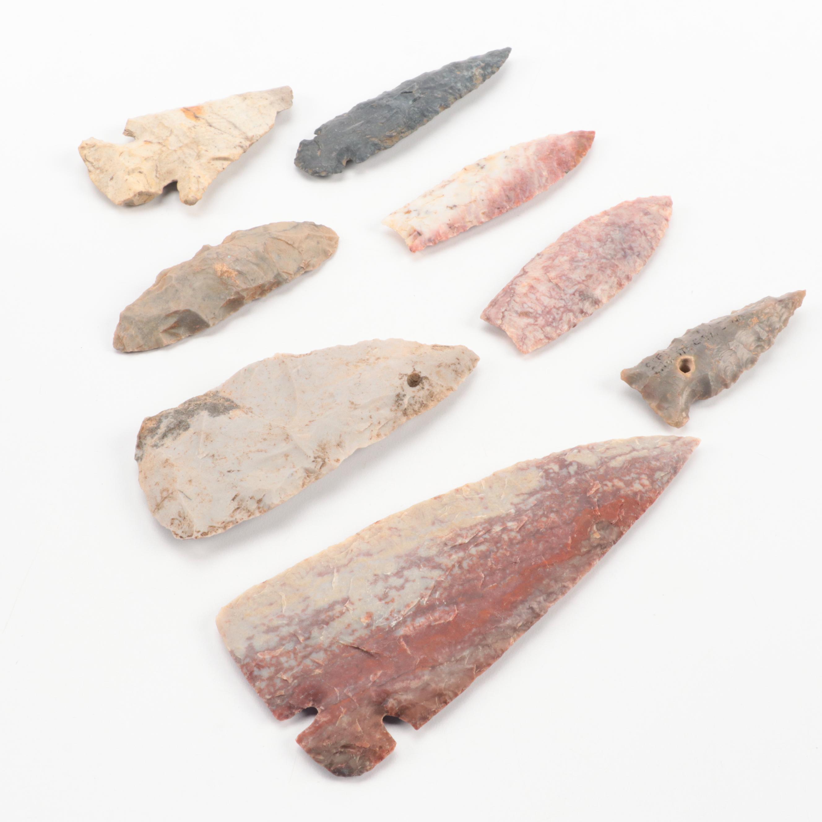 Stone, Chert and Flint Projectile Points and Arrowheads