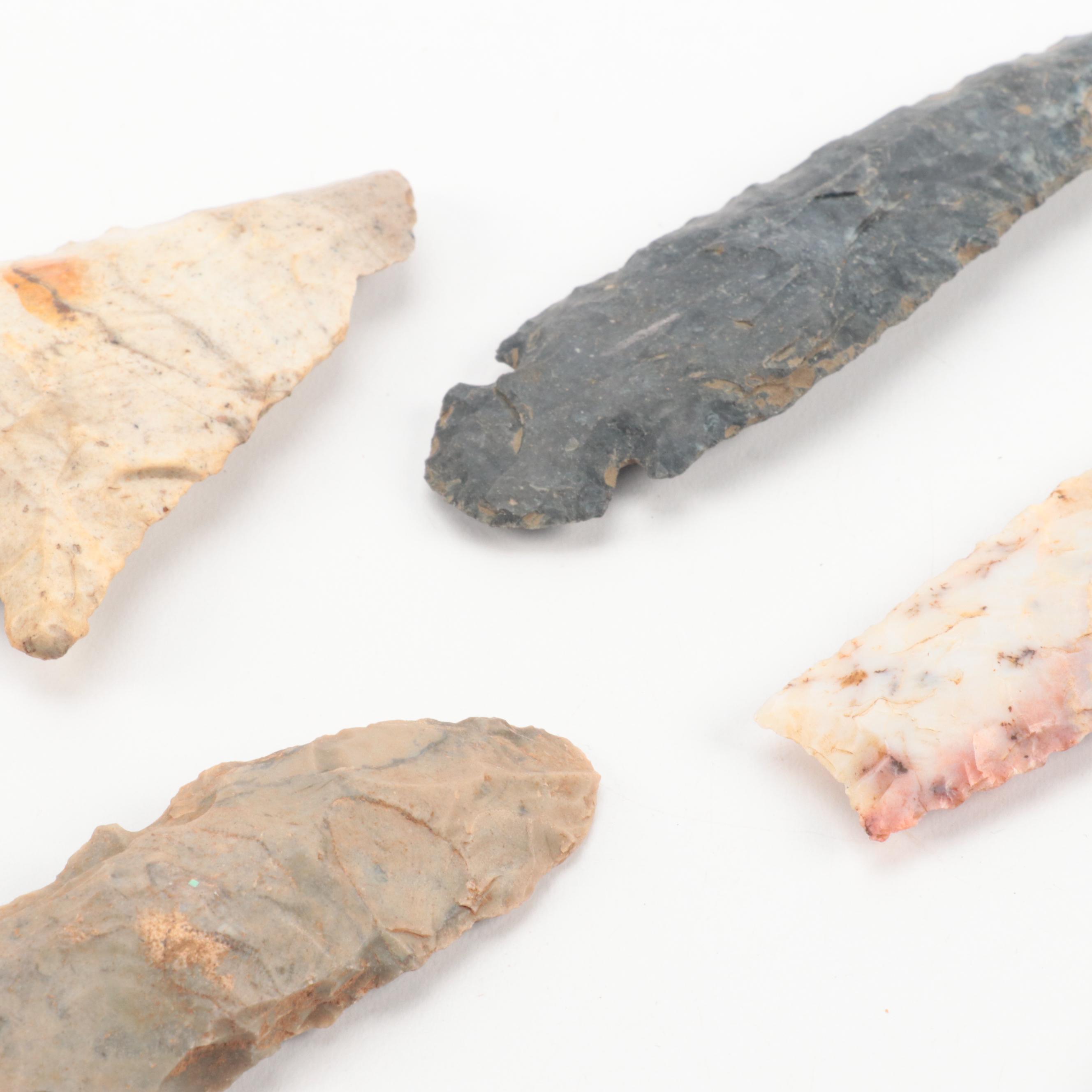 Stone, Chert and Flint Projectile Points and Arrowheads