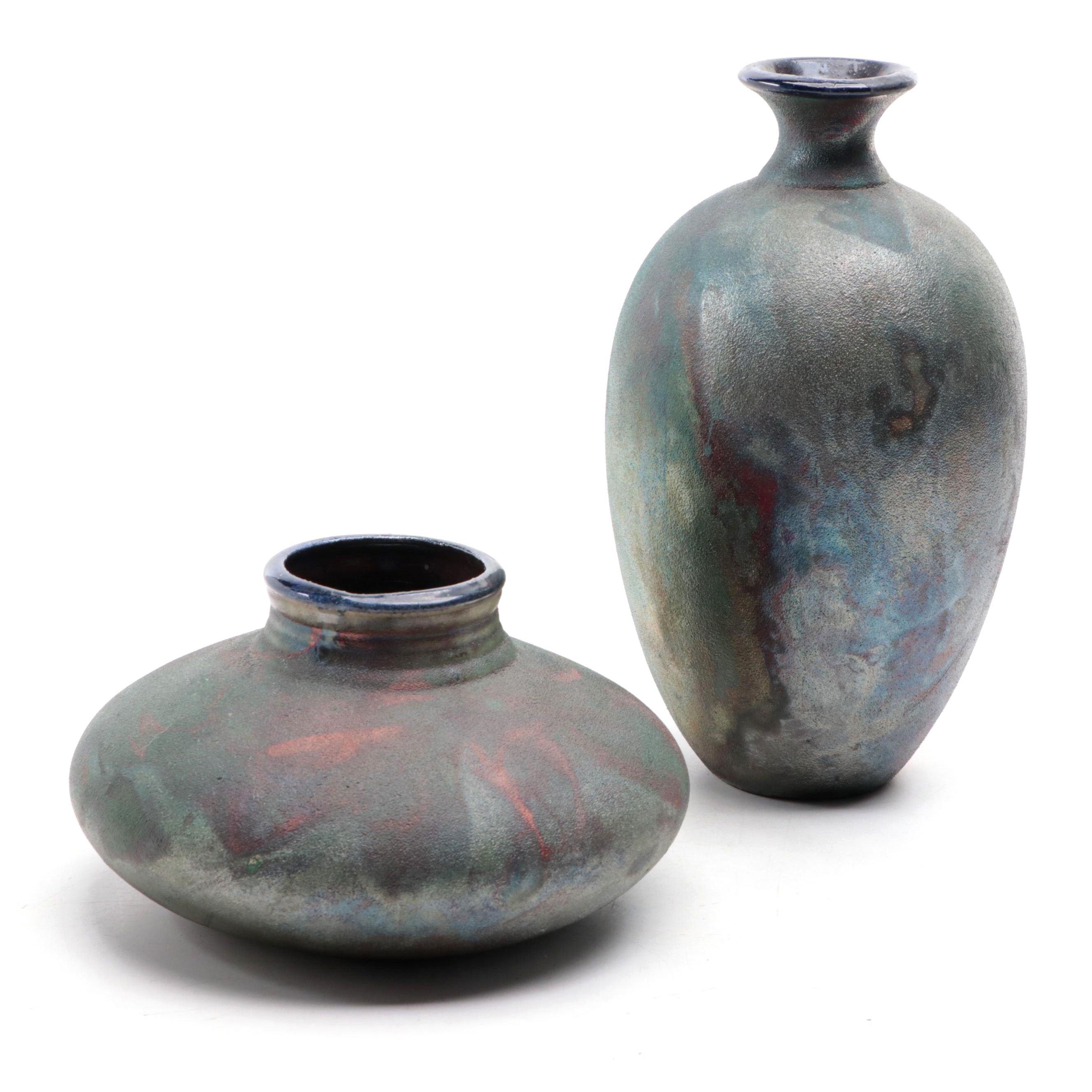 Stephen Roy Raku Fired Ceramic Vessels