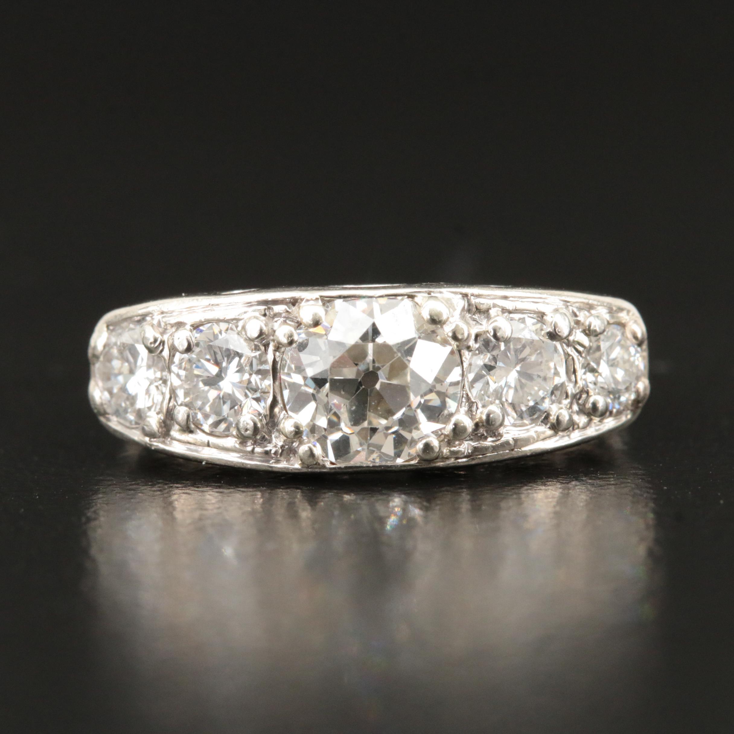Antique 14K 1.82 CTW Diamond Ring
