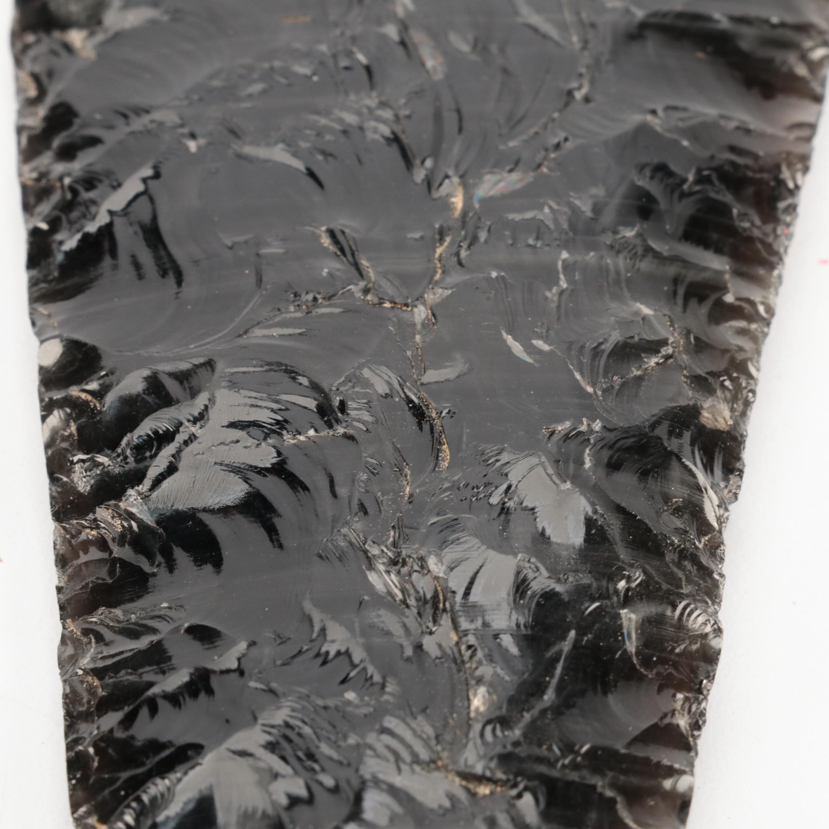 Obsidian and Mahogany Obsidian Knapped Projectile Points