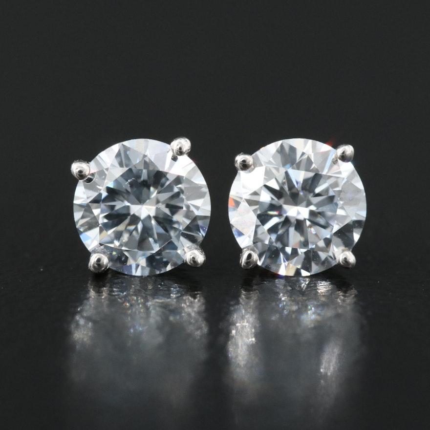14K 1.37 CTW Lab Grown Diamond Stud Earrings