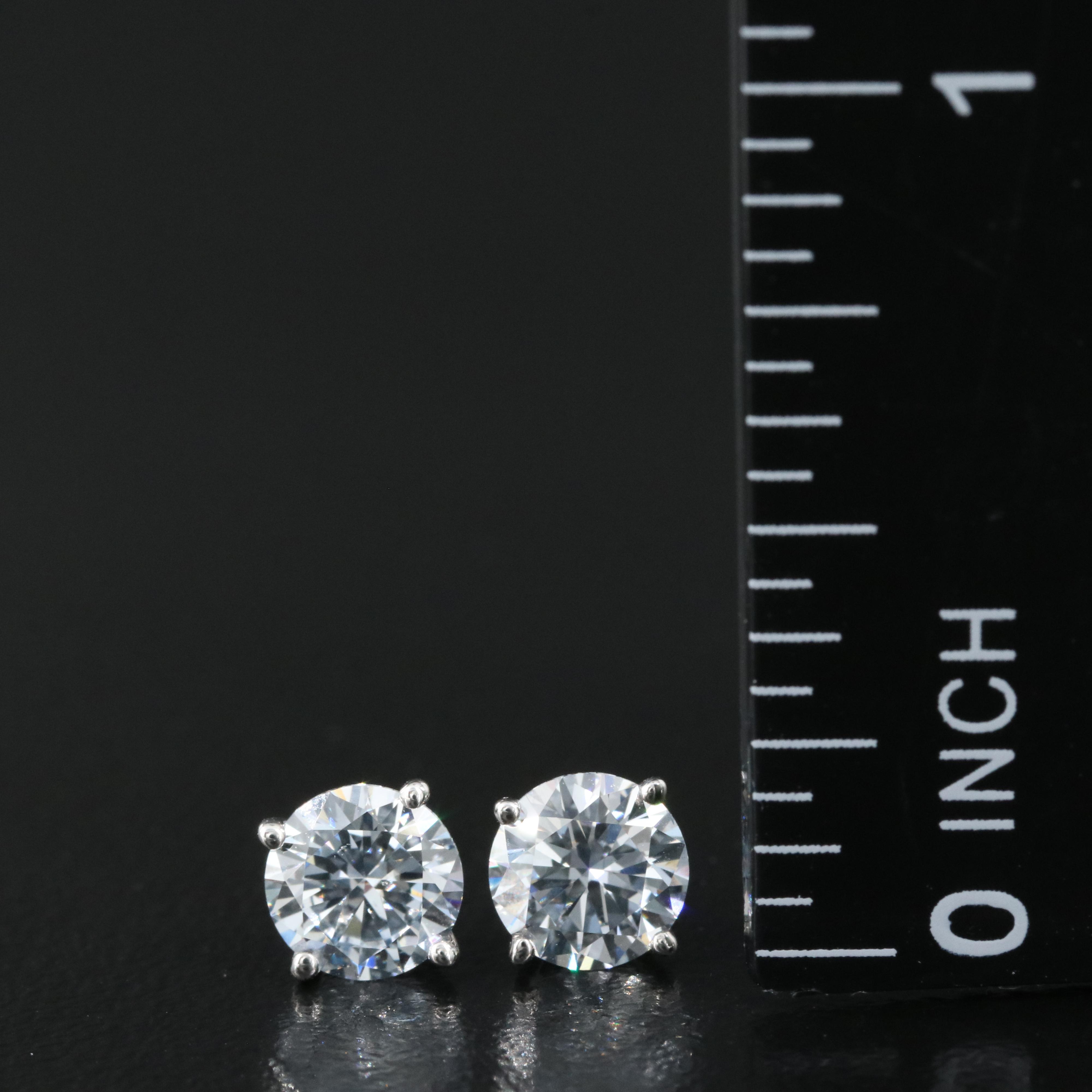 14K 1.37 CTW Lab Grown Diamond Stud Earrings