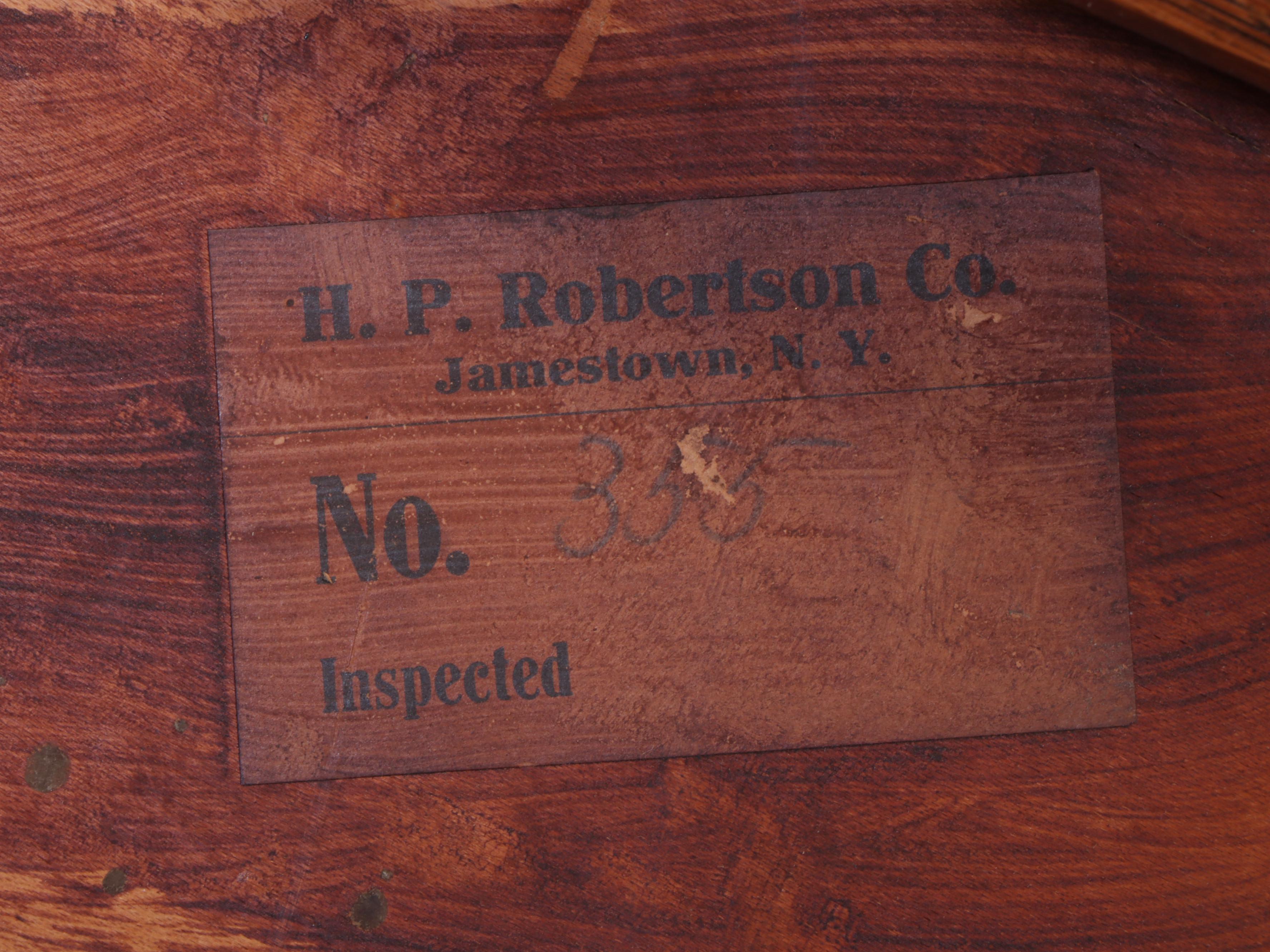 H.P. Robertson Victorian Quarter-Sawn Oak Library Table