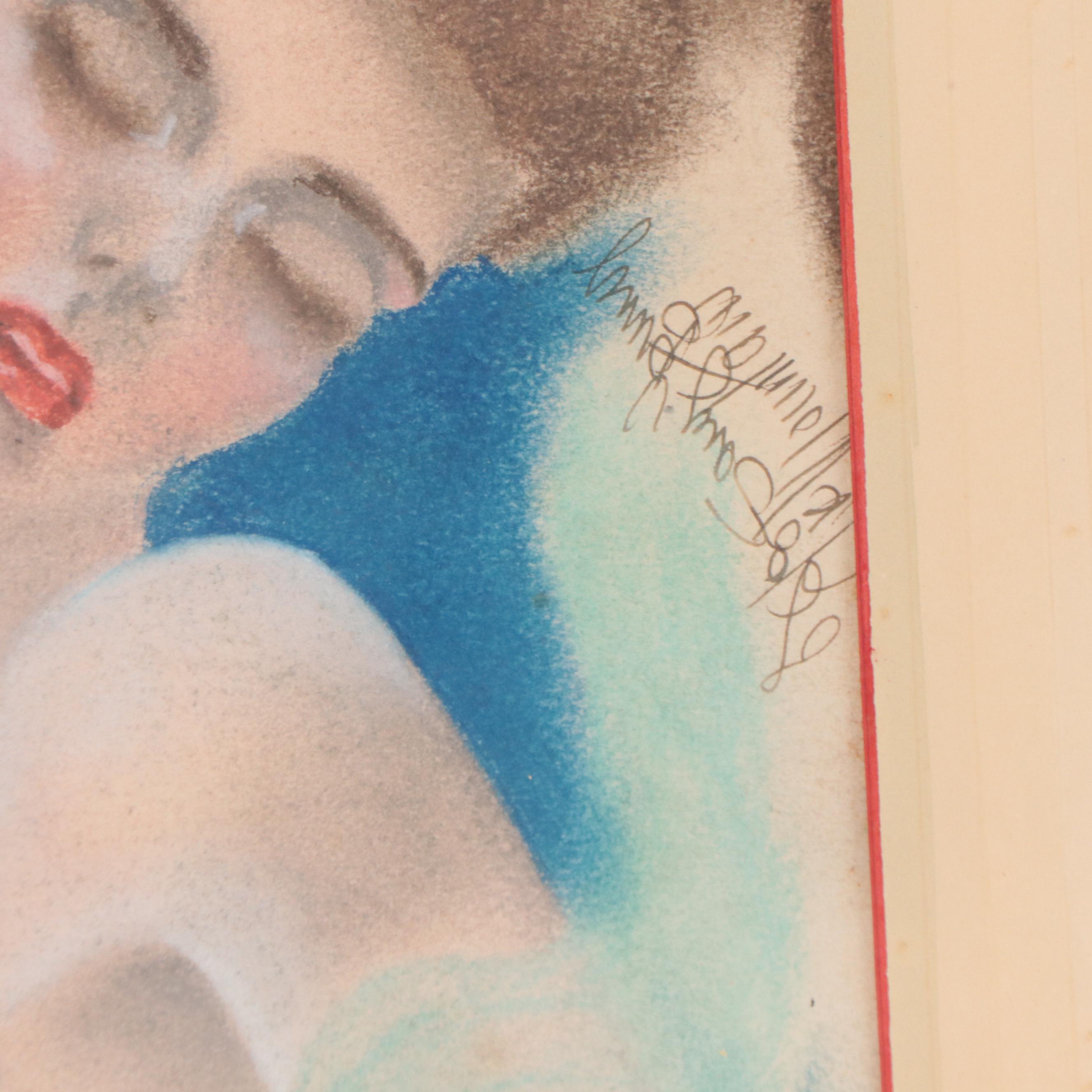 Figure and Portrait Pastel Drawings, Late 20th Century