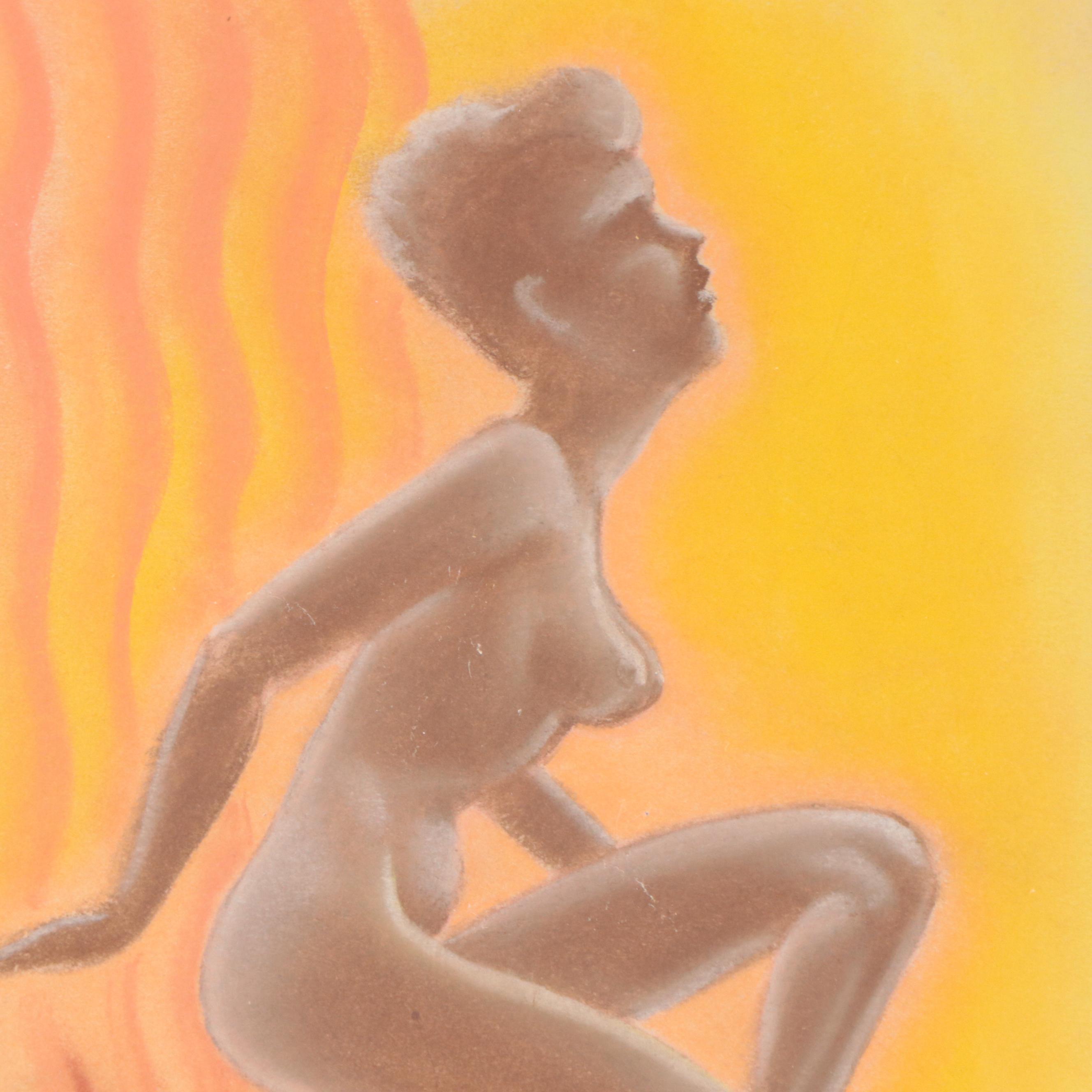 Figure and Portrait Pastel Drawings, Late 20th Century