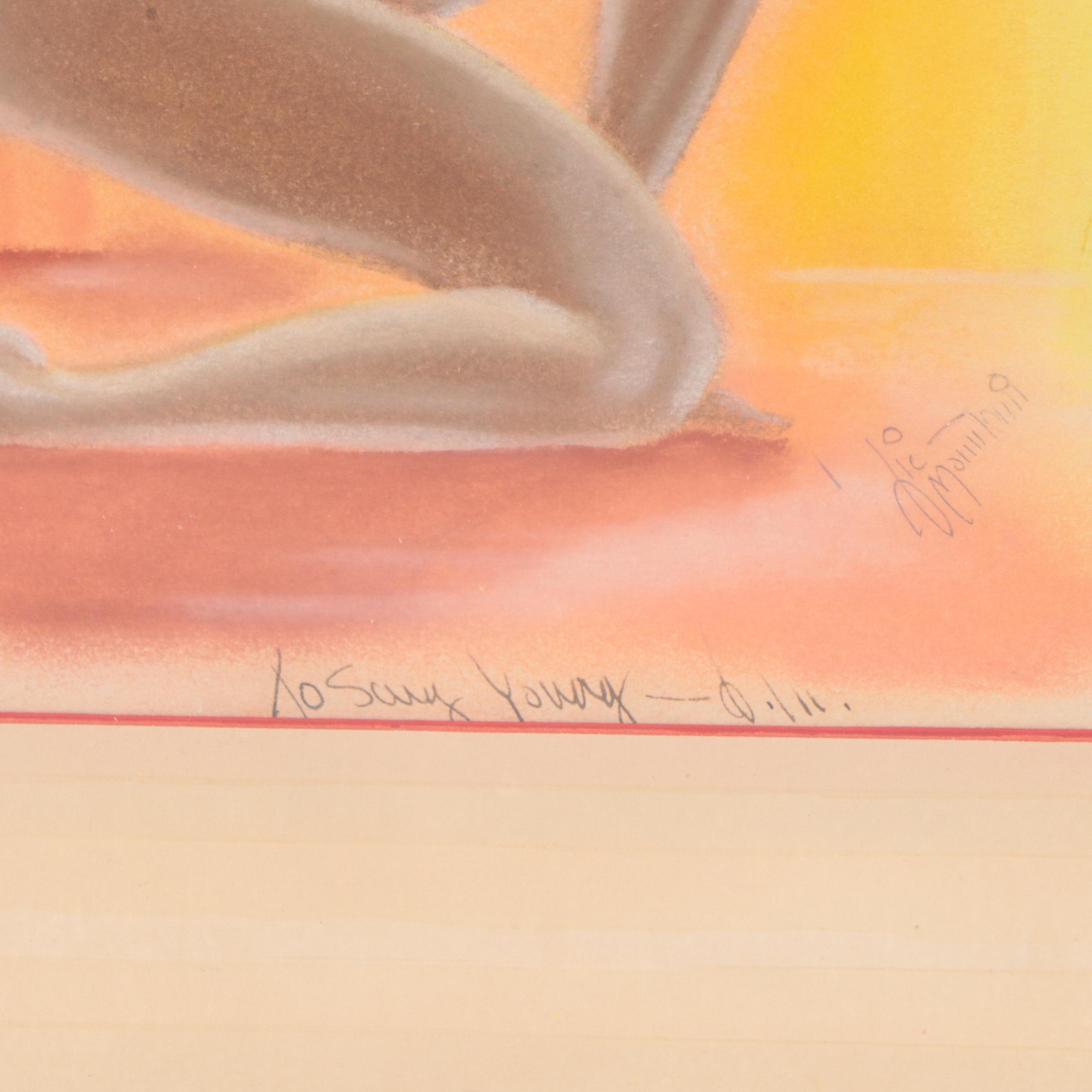 Figure and Portrait Pastel Drawings, Late 20th Century