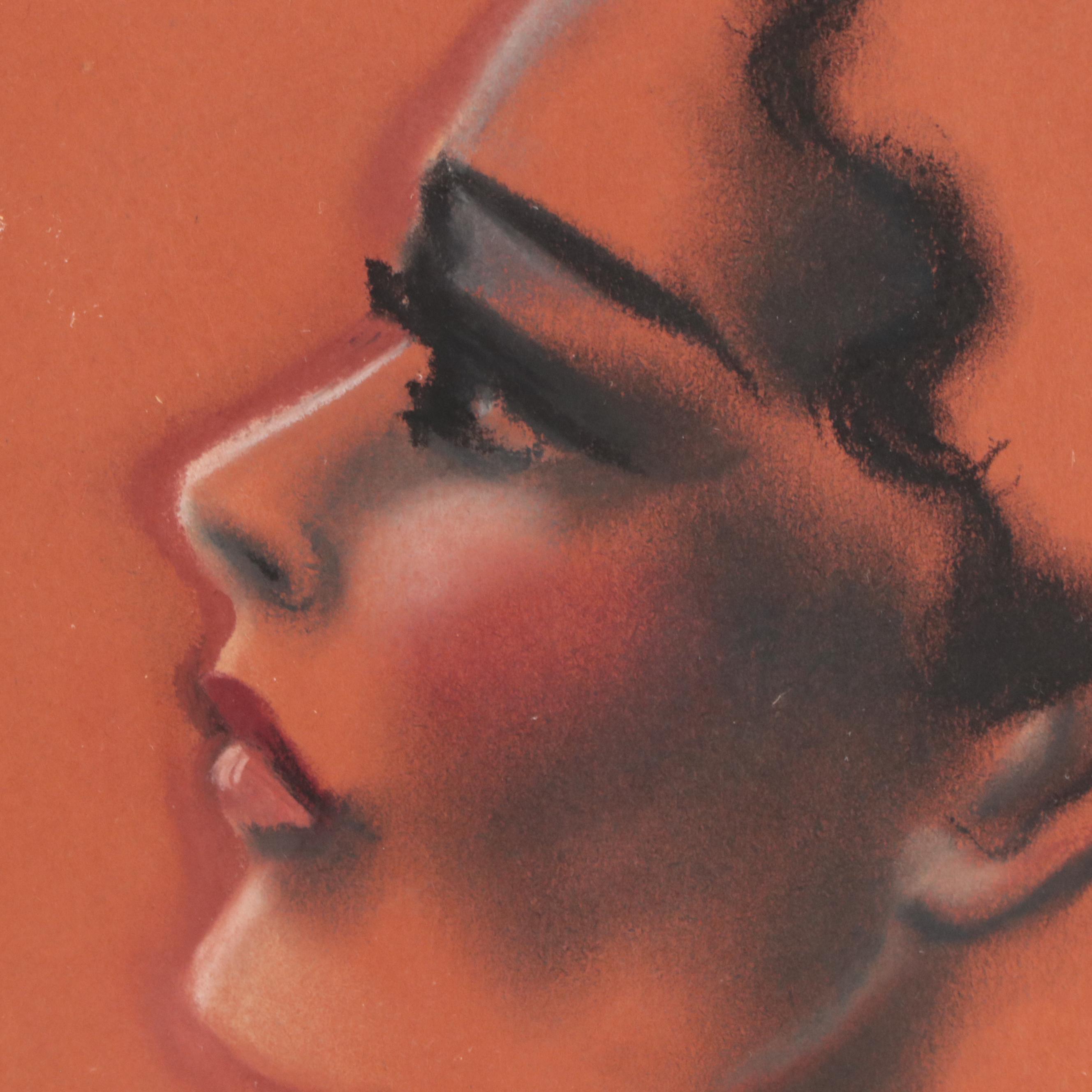 Figure and Portrait Pastel Drawings, Late 20th Century