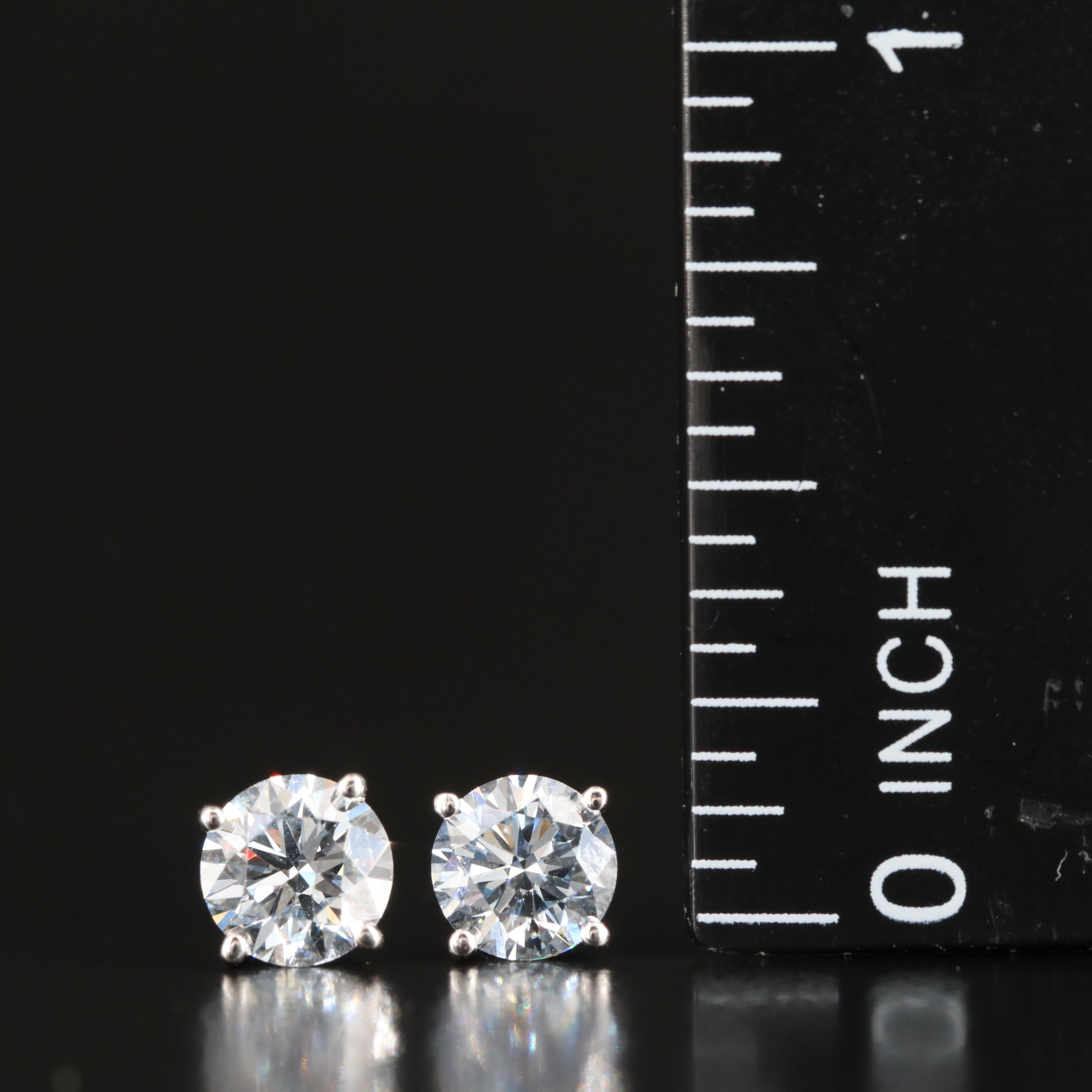 14K 1.33 CTW Lab Grown Diamond Stud Earrings