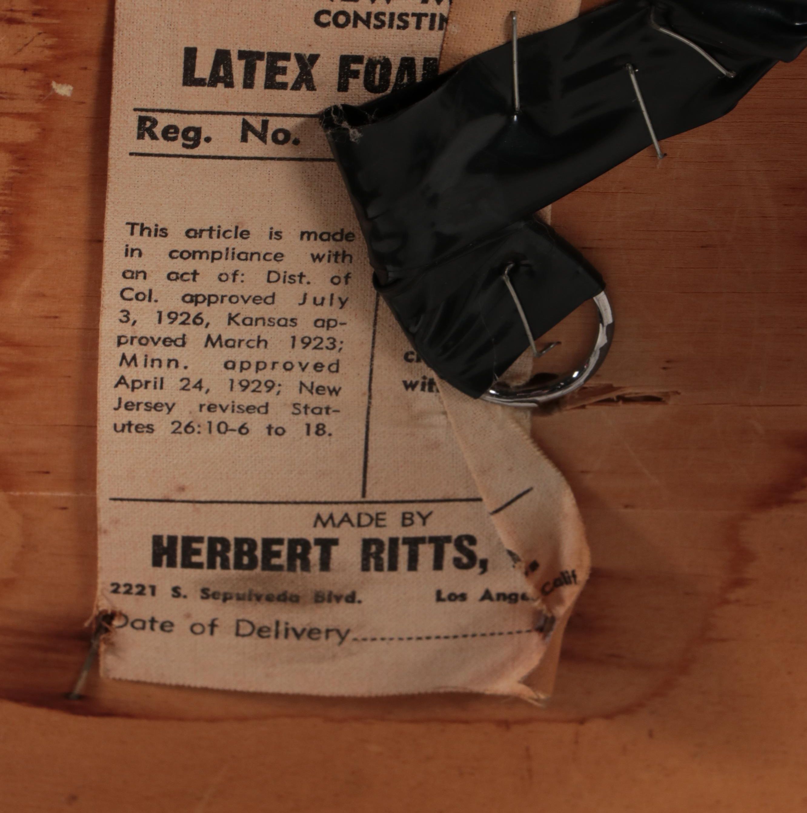 Herbert Ritts Tropitan Painted Bamboo and Vinyl Upholstered Dining Set, 1950s