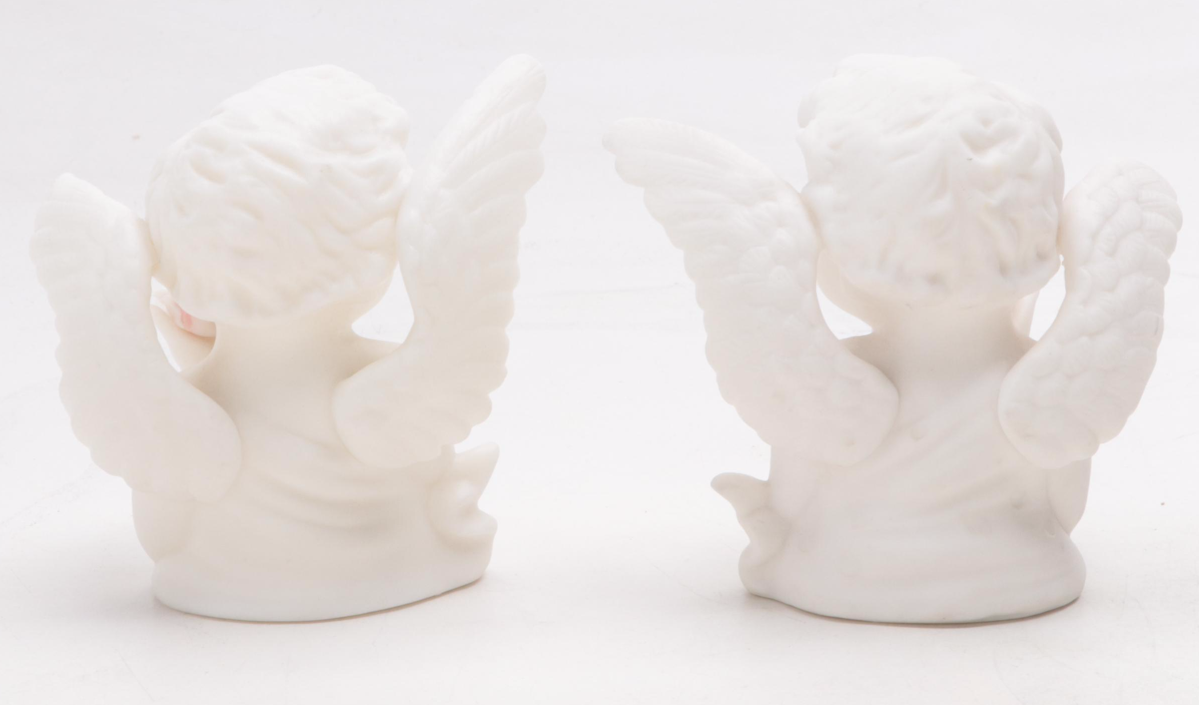 Ardalt Ceramic Angel Figurines with "The Last Supper" Resin Wall Hanging