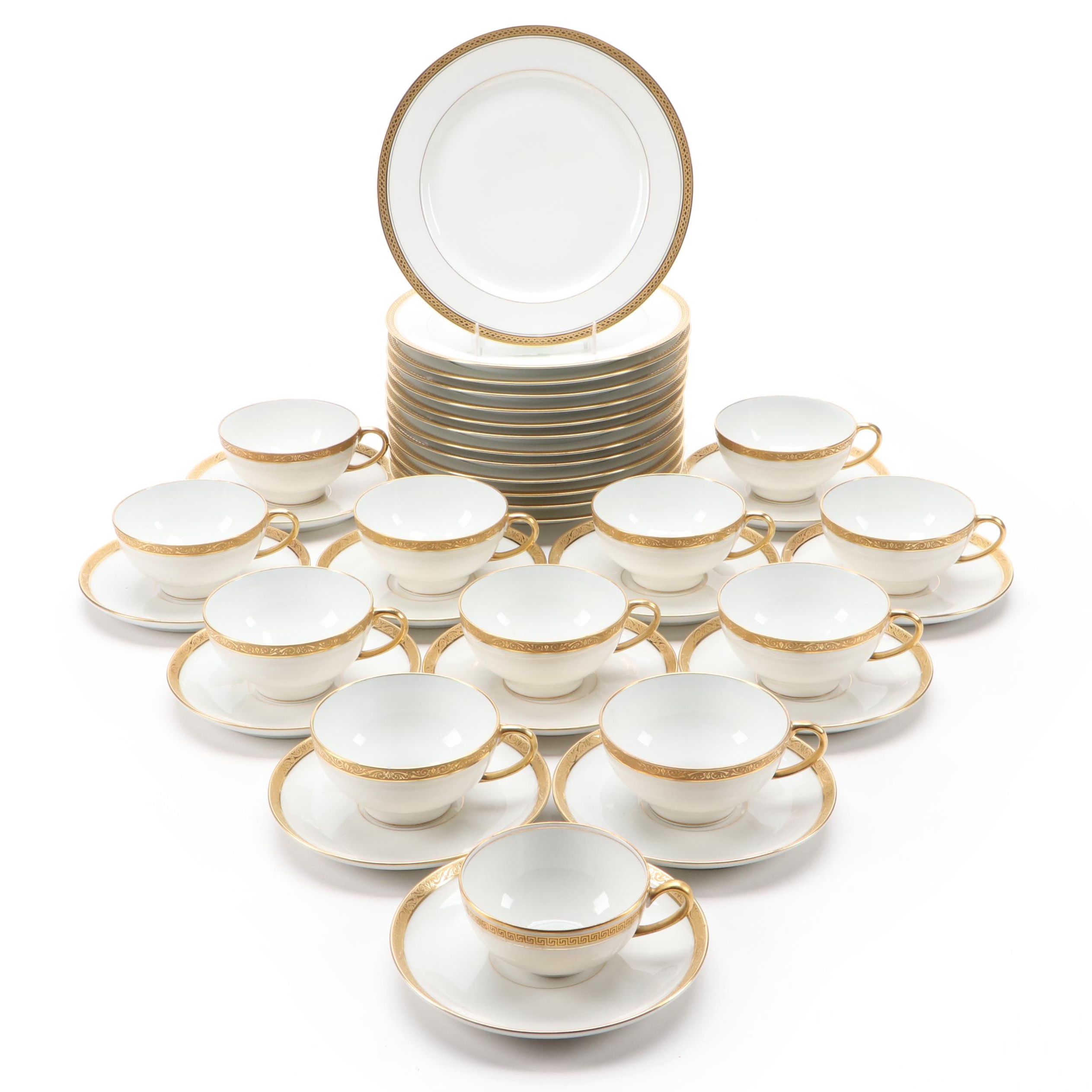 Wm. Guerin and Other Limoges Gilt Rimmed Porcelain Dinnerware