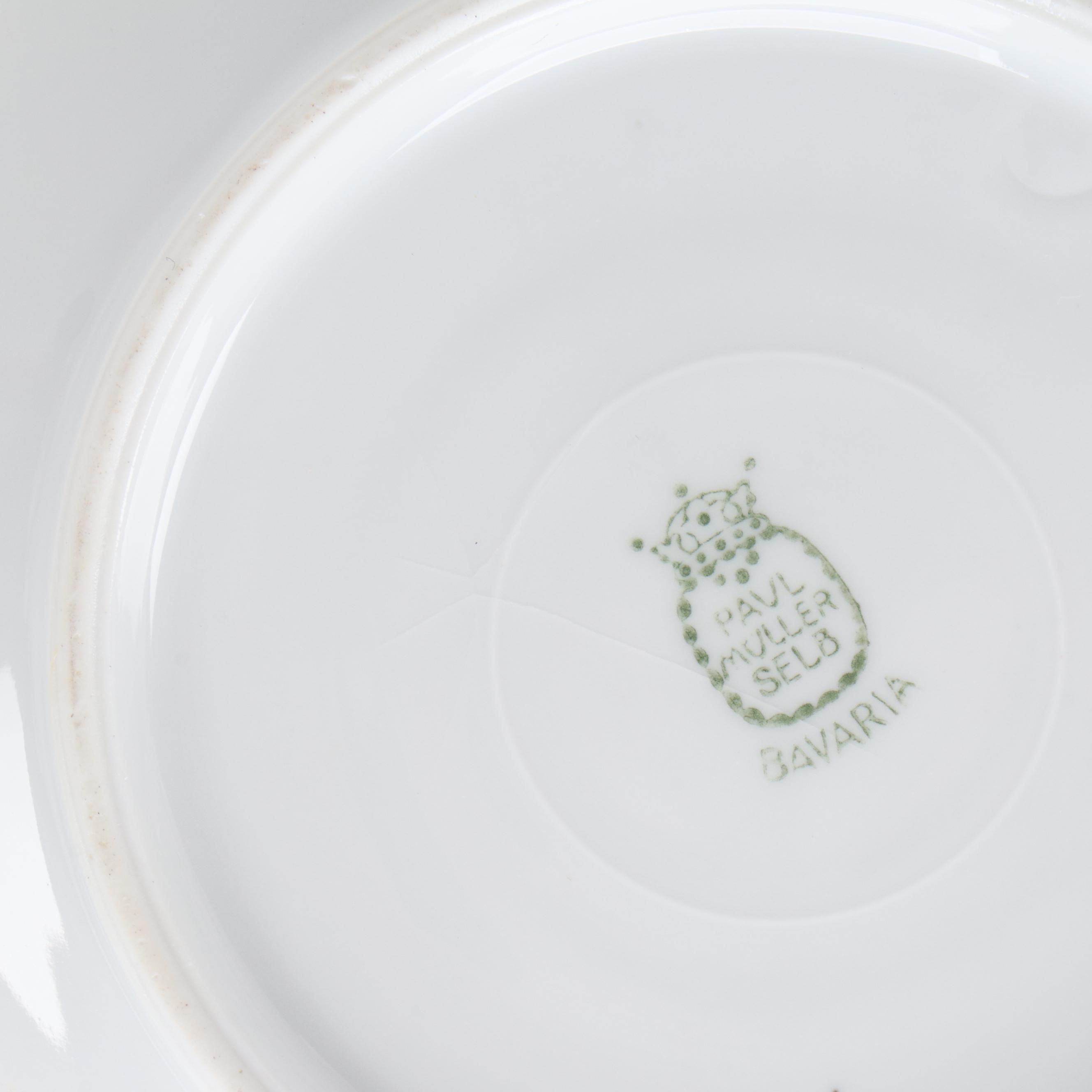 Jean Pouyat Limoges, Paul Muller for St. Walburg Academy Porcelain Tableware
